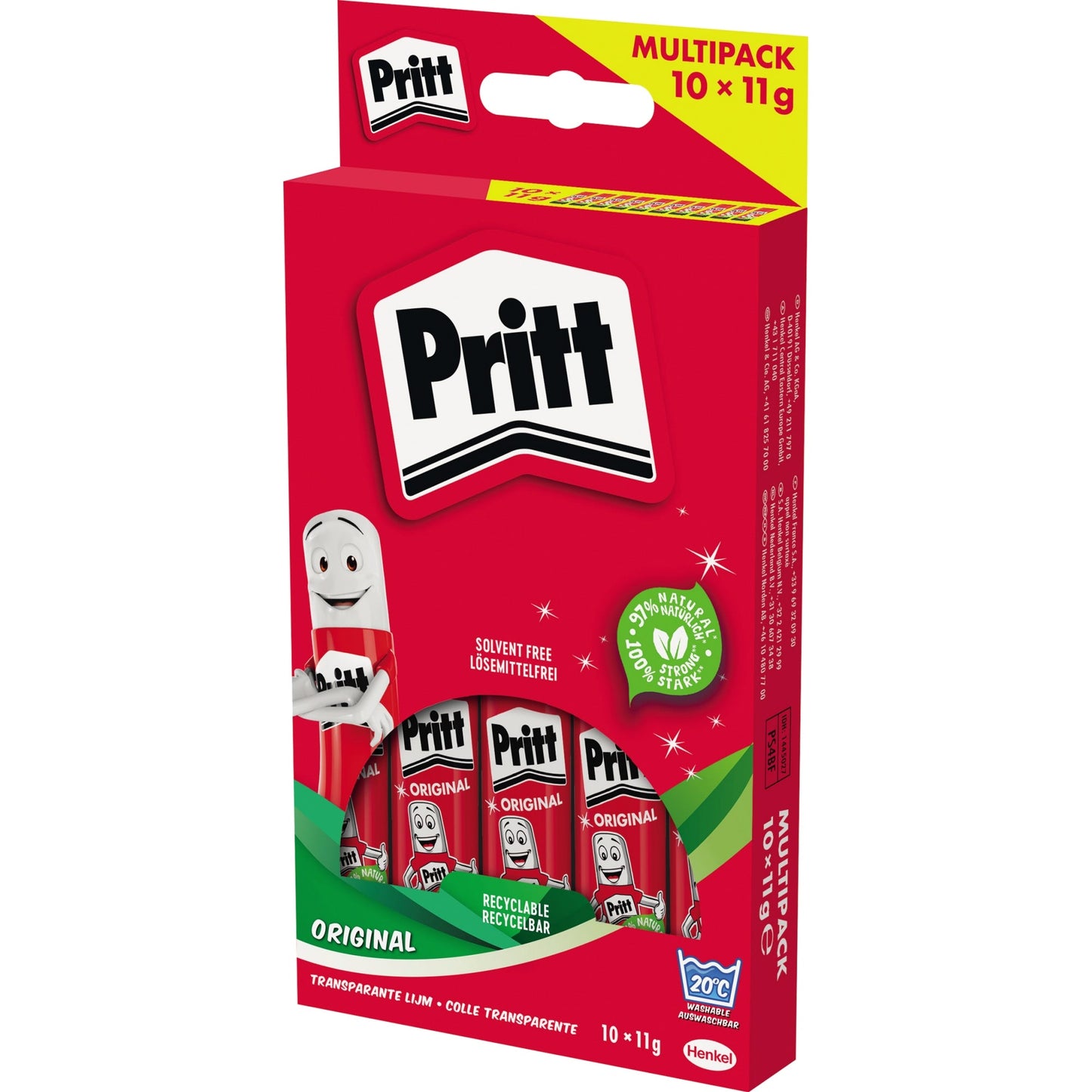 Pritt Klebestift Original Multipack nicht nachfüllbar 10 x 11 g/Pack.