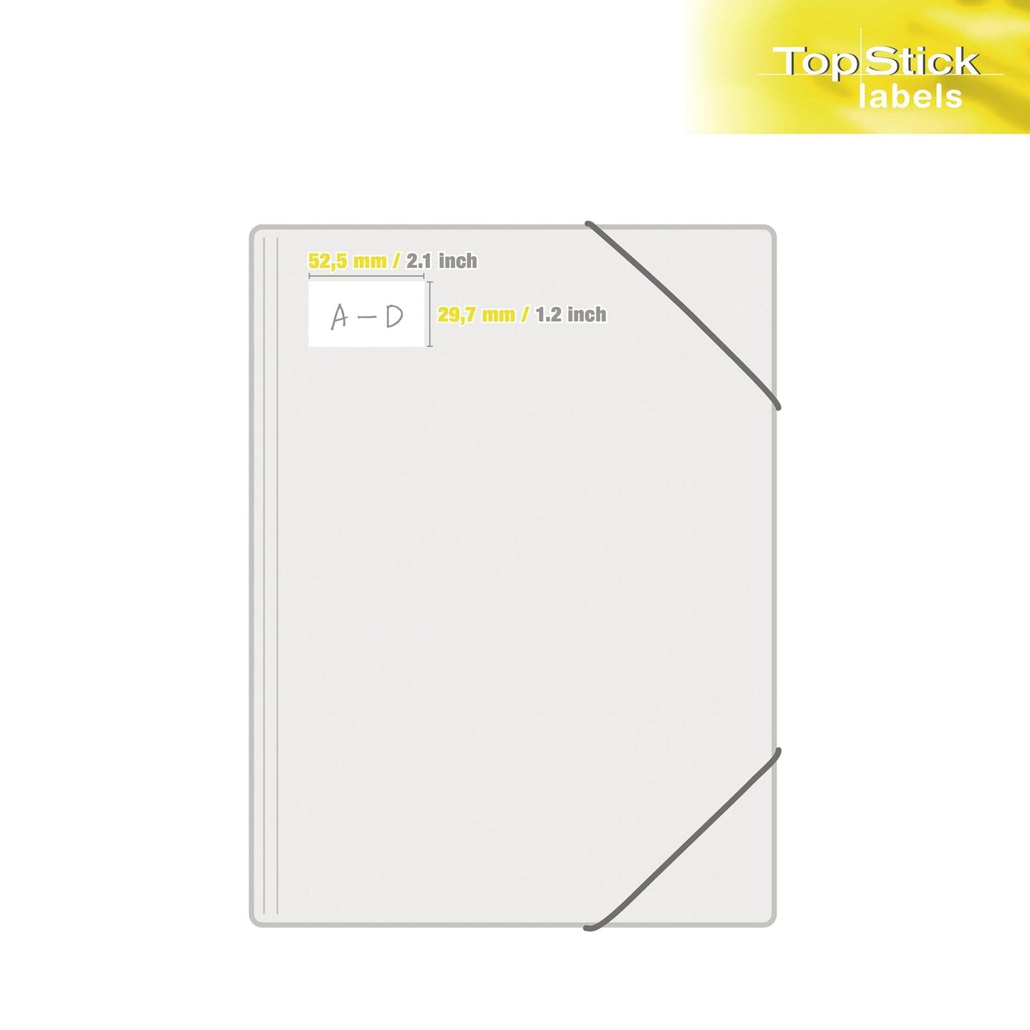 Universaletikett TopStick 52,5 x 29,7 mm (B x H) nicht wieder ablösbar Papier weiß 4.000 Etik./Pack.