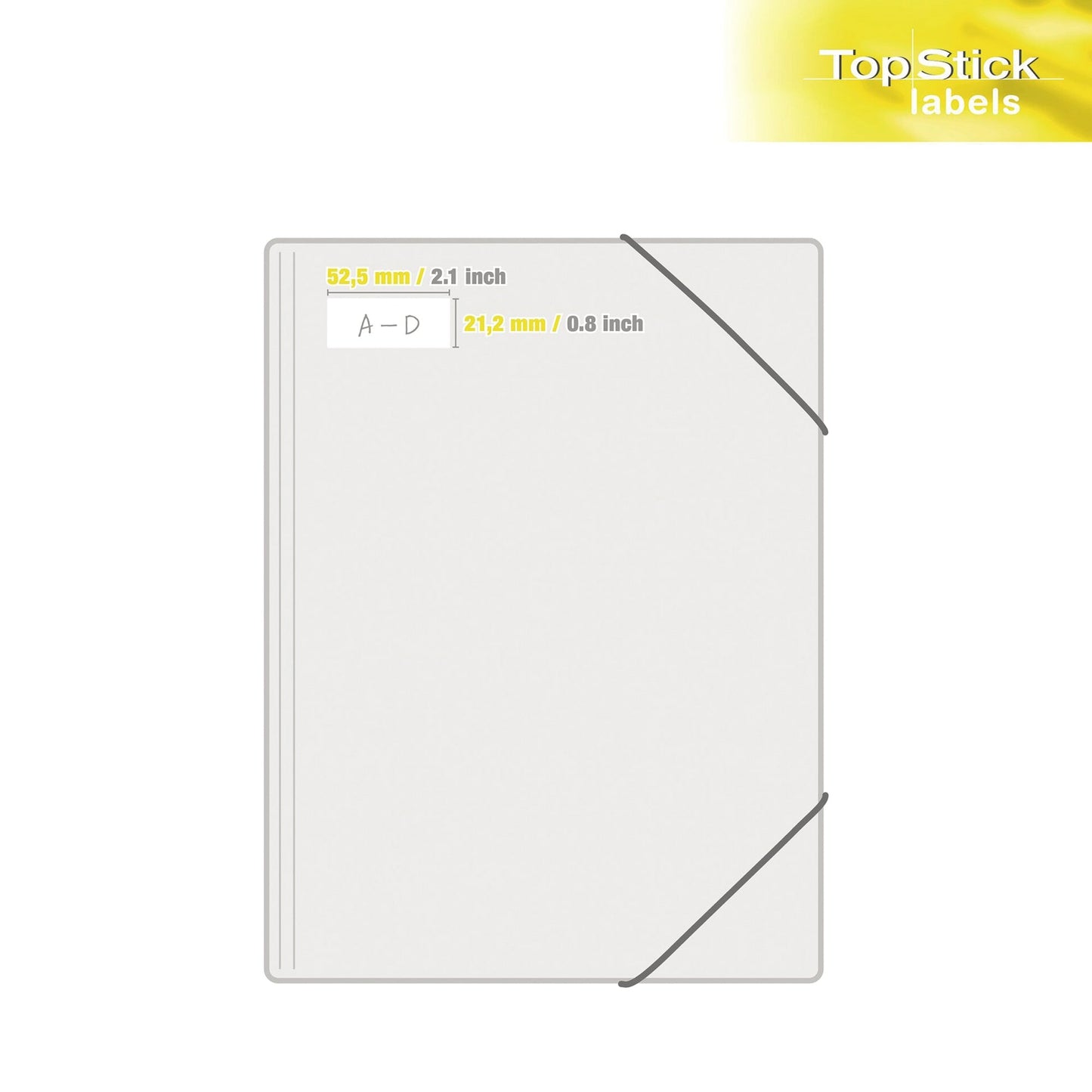 Universaletikett TopStick 52,5 x 21,2 mm (B x H) nicht wieder ablösbar Papier weiß 5.600 Etik./Pack.