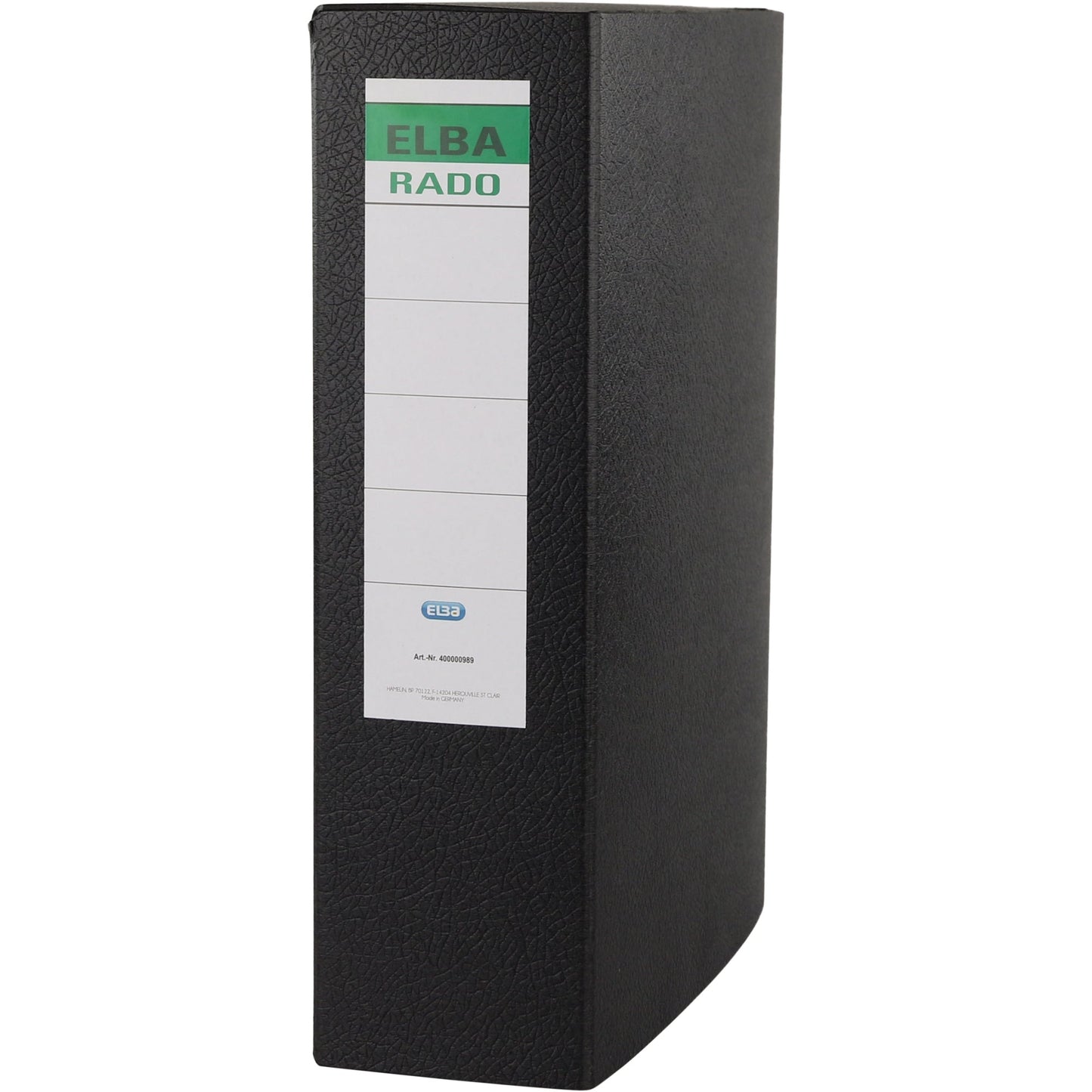 ELBA Dokumentenmappe 24,5 x 31,8 cm (B x H) DIN A4 780 Bl. (80 g/m²) 80mm Hartpappe, recycelt schwarz
