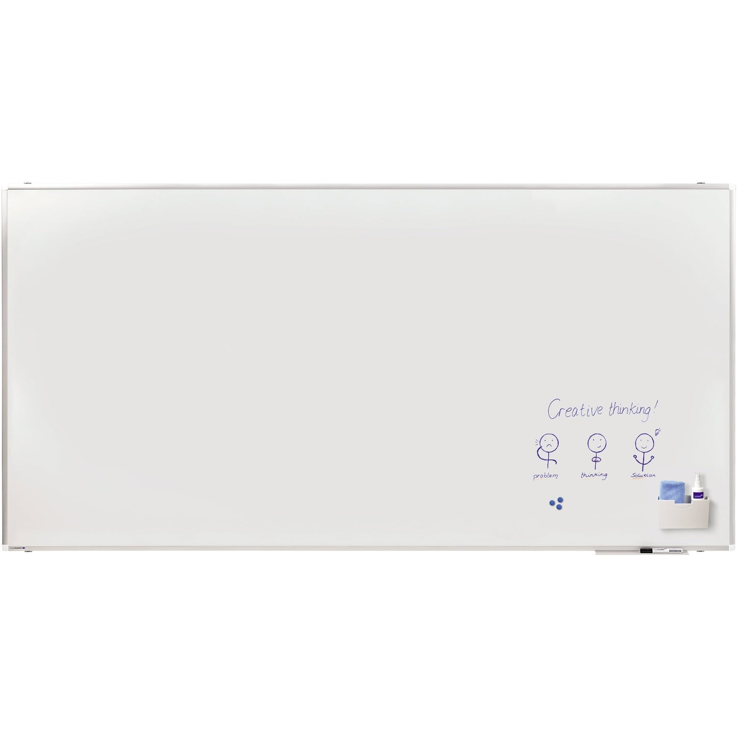 Legamaster Whiteboard PREMIUM PLUS Maße der Oberfläche: 240 x 120 cm (B x H) Tafel magnethaftend nicht beidseitig beschreibbar inkl. einem schwarzen Boardmarker TZ 1 Stahl emailliert weiß