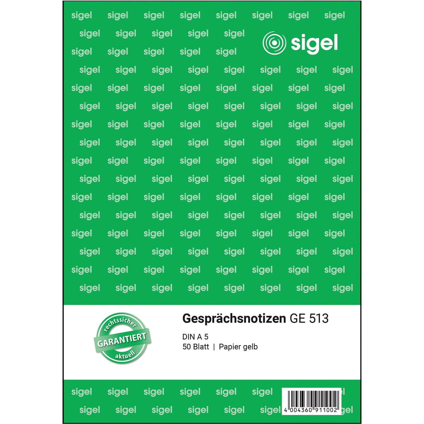 SIGEL Gesprächsnotiz GE 513 DIN A5 nicht selbstdurchschreibend 50 Bl.