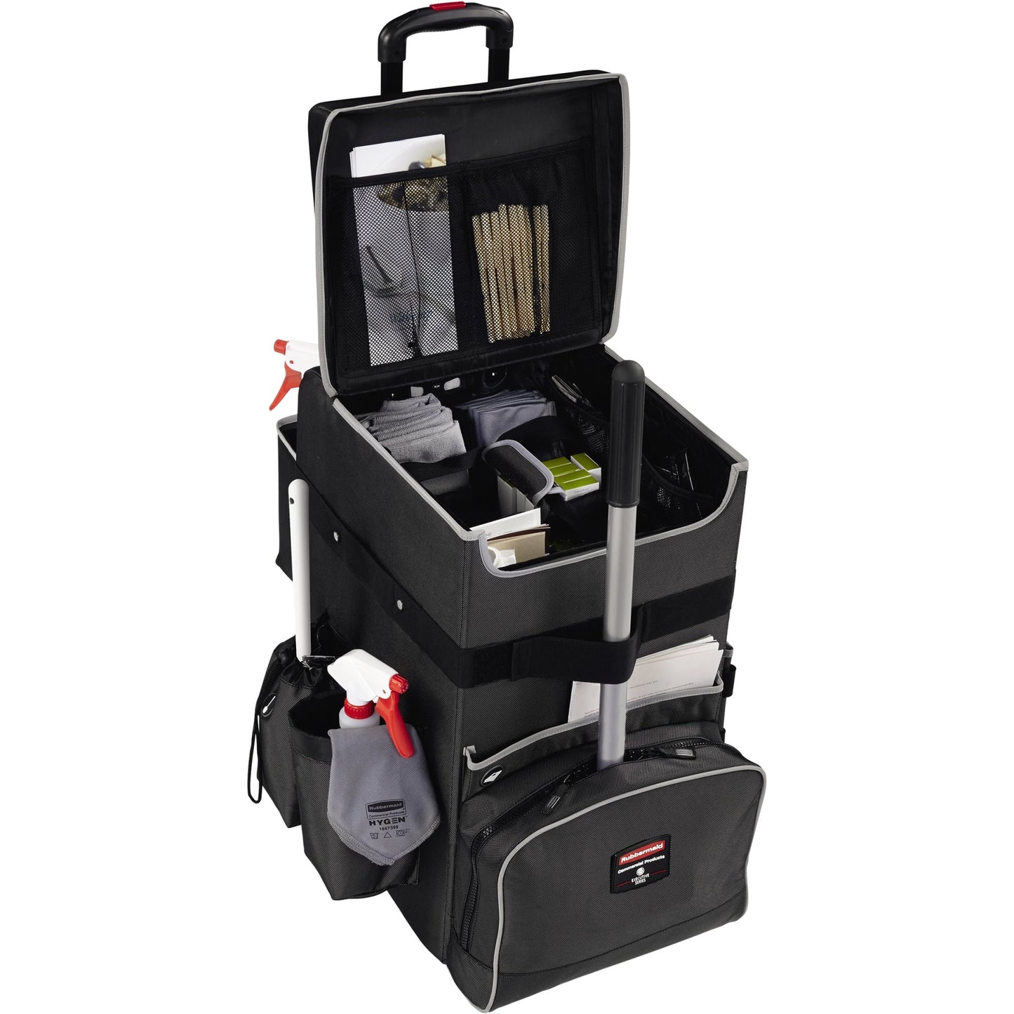 Rubbermaid Mehrzweckwagen Quick Cart Hauswirtschaft, Haustechnik, Instandhaltung 36,2 x 63,5 x 41,91 cm (B x H x L) 60l Kunststoff grau