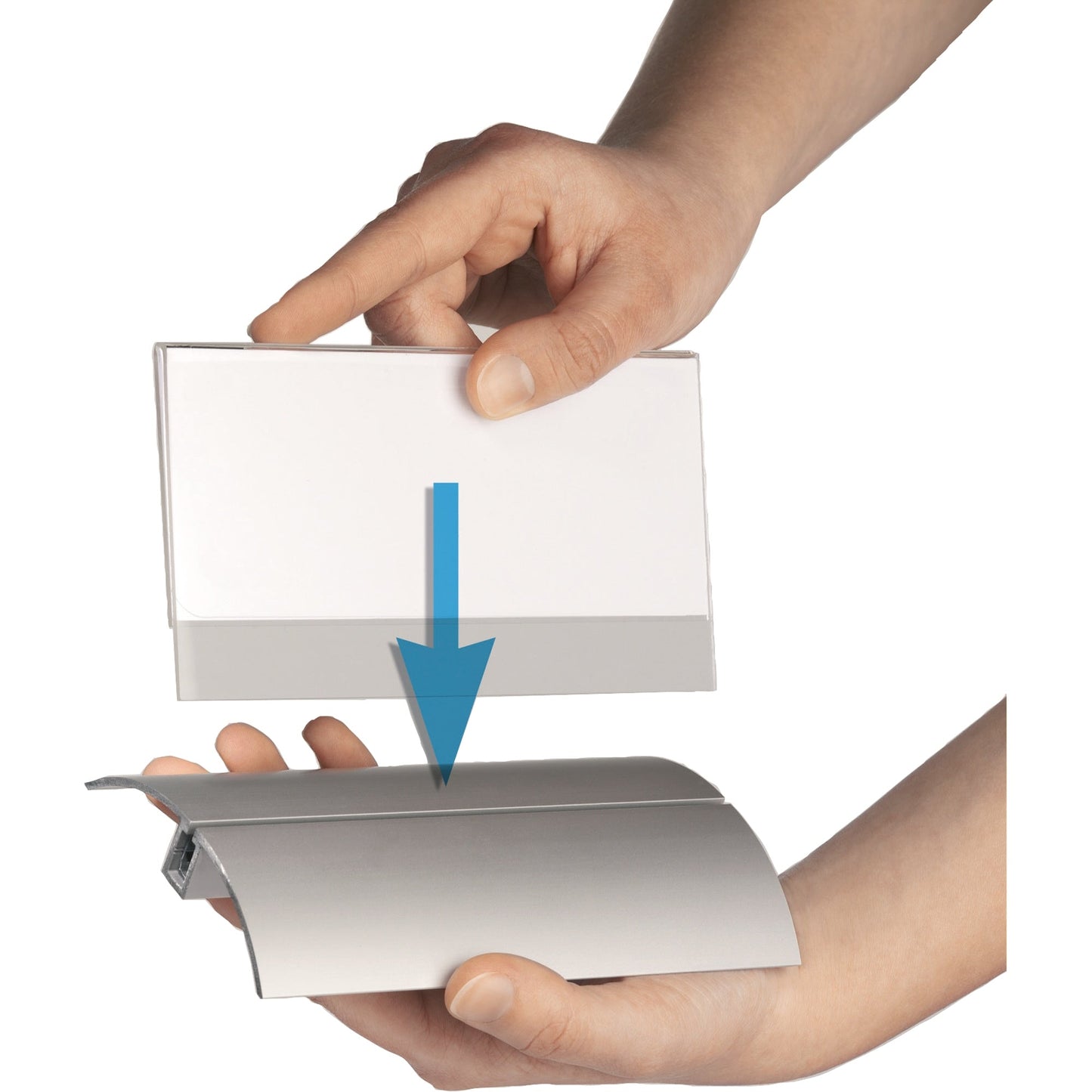 DURABLE Tischnamensschild DESK PRESENTER DE LUXE 297 x 105 mm (B x H) Acryl/Aluminium transparent