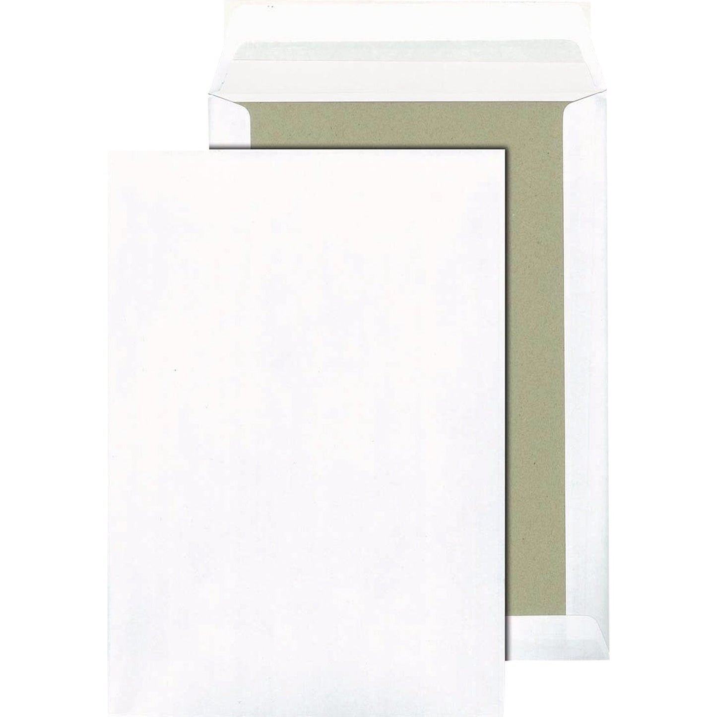MAILmedia Papprückwandtasche DIN B4 ohne Fenster 120g/m² mit Haftklebung Offsetpapier weiß 100 St./Pack.