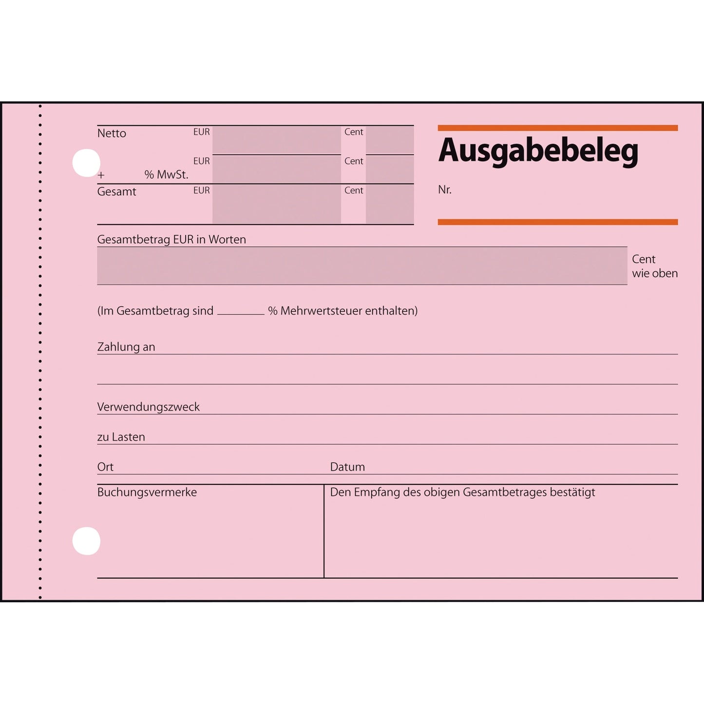 SIGEL Ausgabebeleg AG 615 DIN A6 quer nicht selbstdurchschreibend 1 Durchschlag 50 Bl.