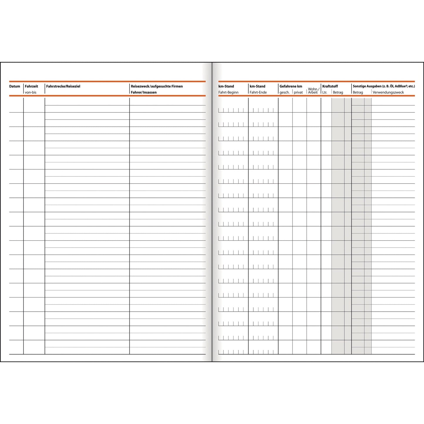 SIGEL Fahrtenbuch FA 513 DIN A5 PKW grün 32 Bl.