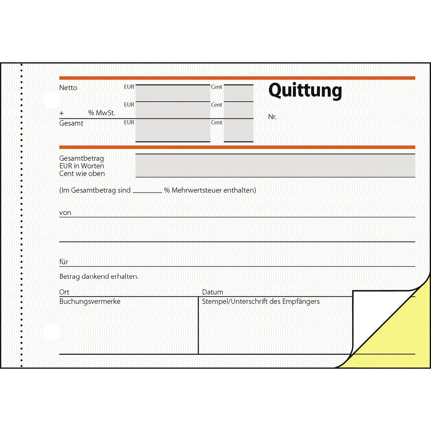 SIGEL Quittungsblock SD 021 DIN A6 quer selbstdurchschreibend 1 Durchschlag 2 x 40 Bl.