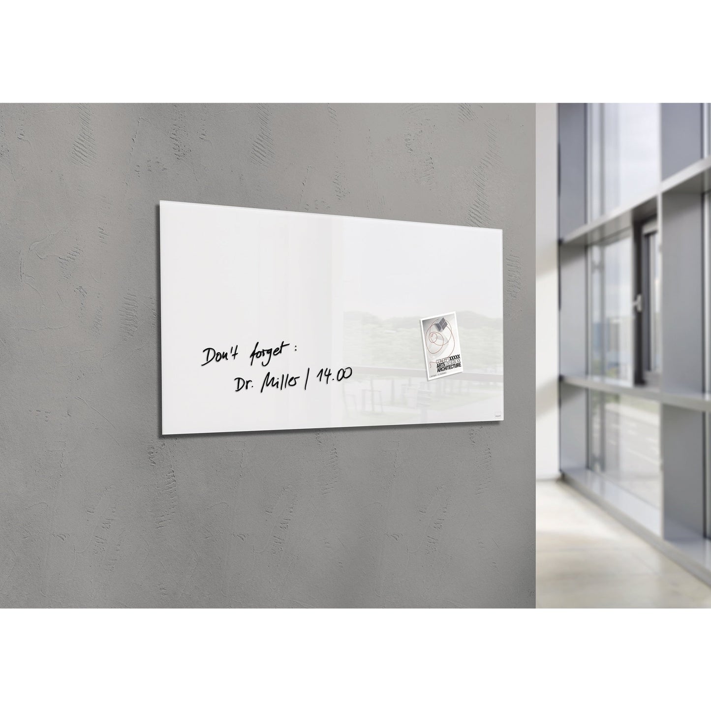 SIGEL Glasboard Artverum 91 x 46 x 1,5 cm (B x H x T) Tafel magnethaftend inkl. 3 starker SuperDym-Magnete Sicherheitsglas super-weiß