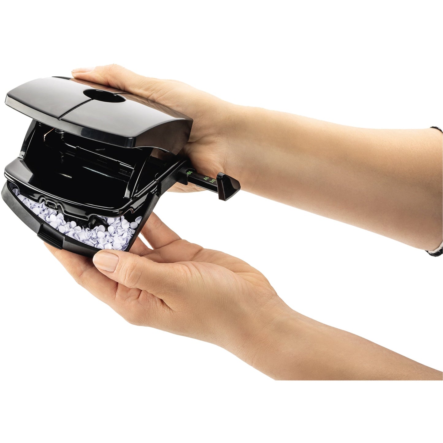 NOVUS Locher B 220 re+new 8cm 20 Bl. (80 g/m²) mit Anschlagschiene schwarz