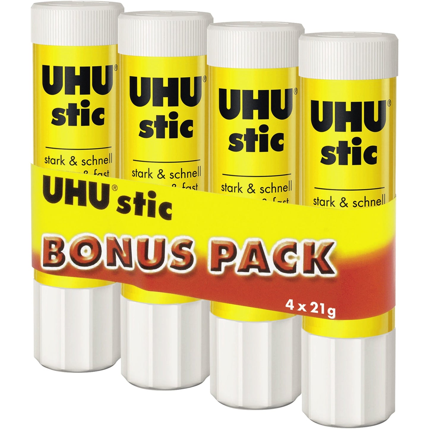 UHU® Klebestift stic nicht nachfüllbar 4 x 21 g/Pack.