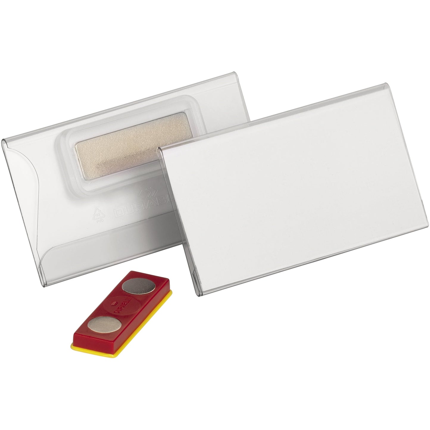 DURABLE Namensschild 75 x 40 mm (B x H) Magnet transparent 25 St./Pack.