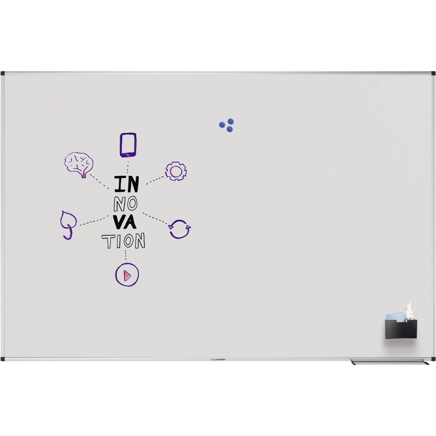 Legamaster Whiteboard UNITE Maße der Oberfläche: 180 x 120 cm (B x H) Tafel magnethaftend nicht beidseitig beschreibbar Stahl lackiert weiß