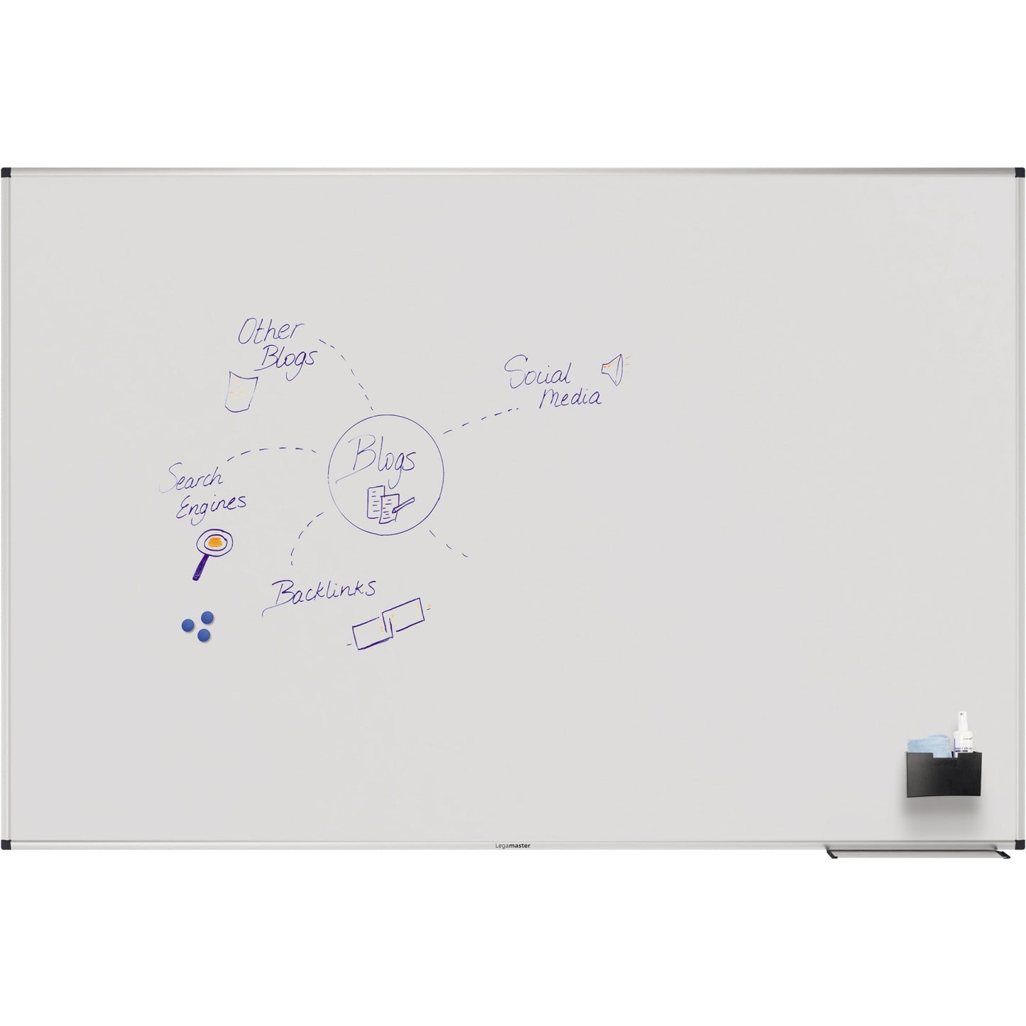 Legamaster Whiteboard UNITE PLUS Maße der Oberfläche: 180 x 120 cm (B x H) Tafel magnethaftend nicht beidseitig beschreibbar Stahl emailliert weiß