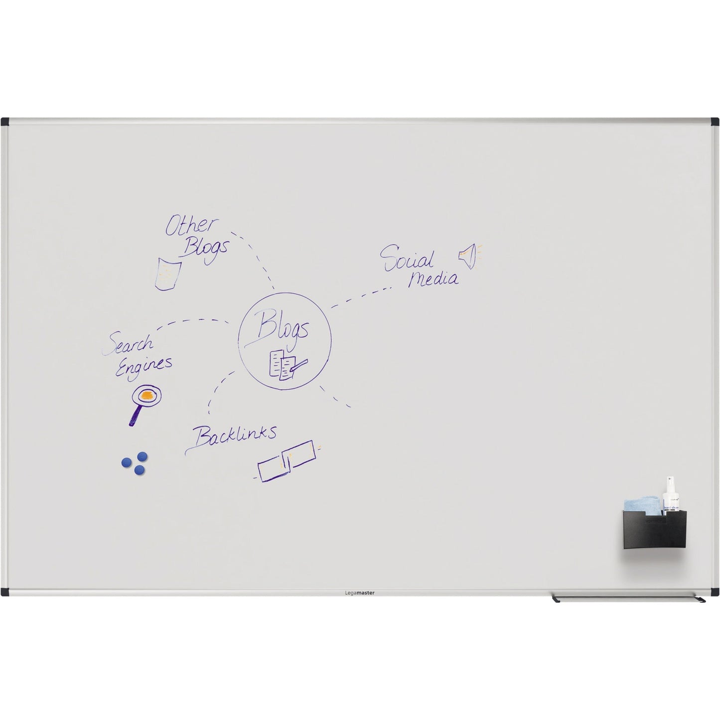 Legamaster Whiteboard UNITE PLUS Maße der Oberfläche: 150 x 100 cm (B x H) Tafel magnethaftend nicht beidseitig beschreibbar Stahl emailliert weiß