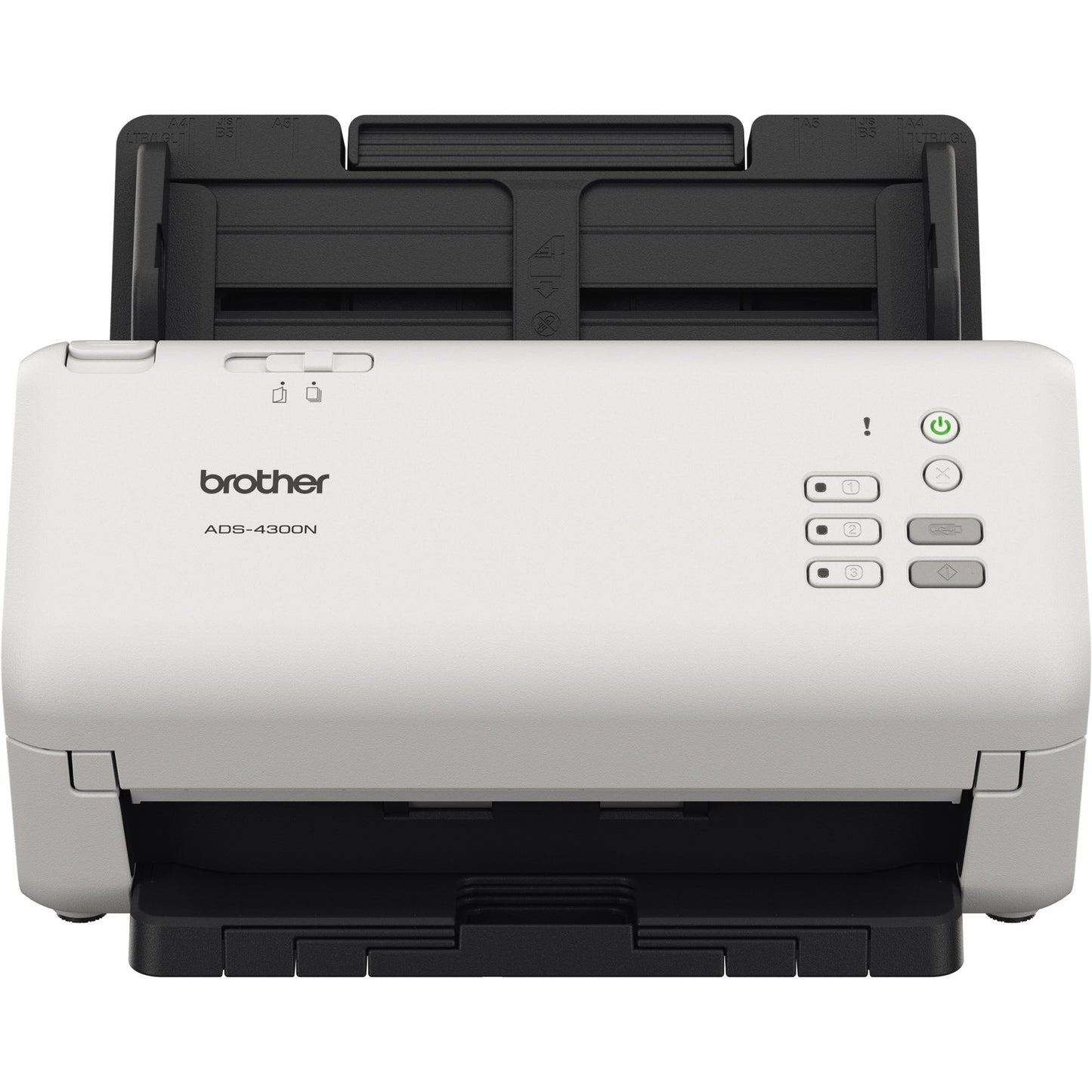 Brother Scanner ADS-4300N 29,9 x 21,6 x 19 cm (B x H x T) 40 Seiten/Min. simplex, 80 Bilder/Min. duplex 600 x 600dpi