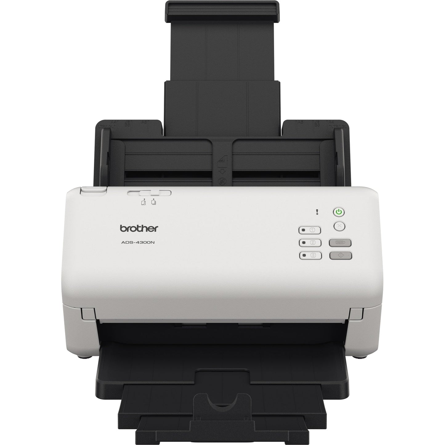 Brother Scanner ADS-4300N 29,9 x 21,6 x 19 cm (B x H x T) 40 Seiten/Min. simplex, 80 Bilder/Min. duplex 600 x 600dpi