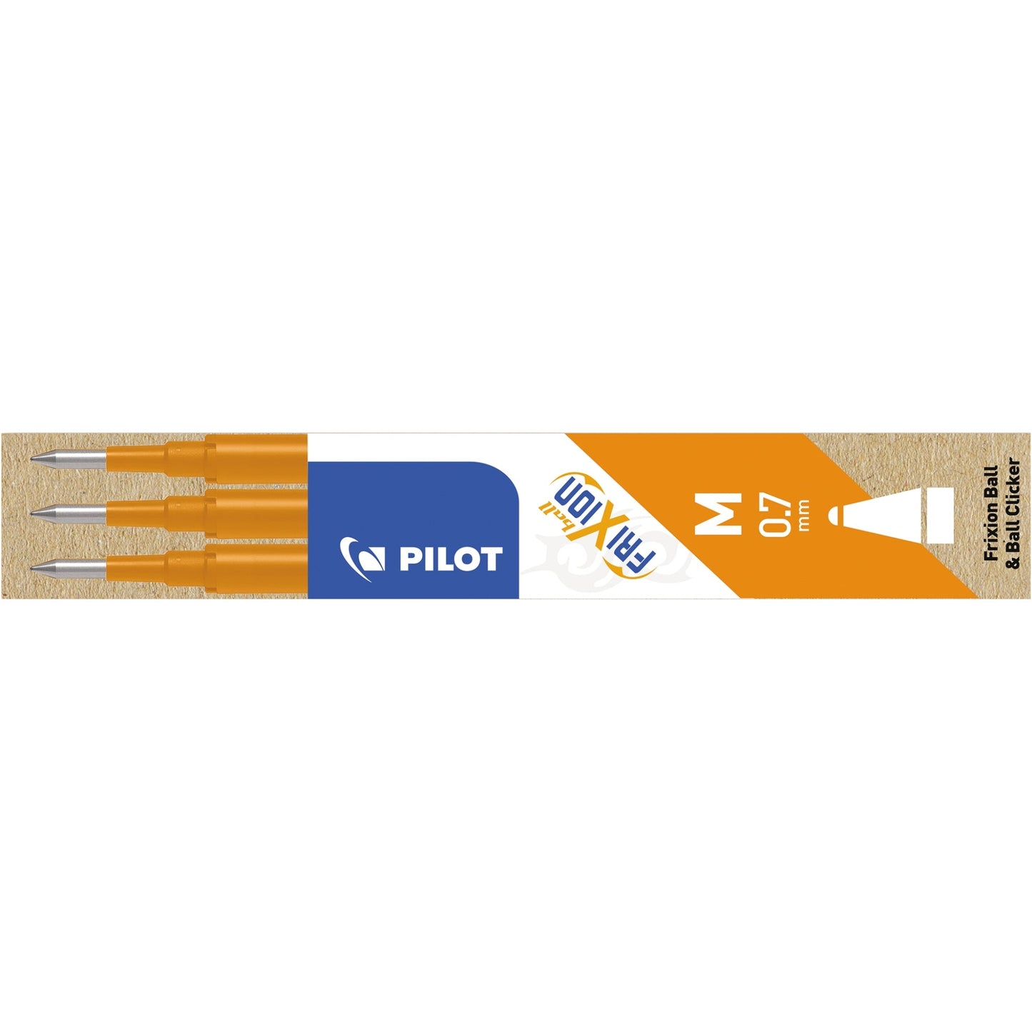 PILOT Tintenrollermine FriXion Ball 0,4mm orange 3 St./Pack.