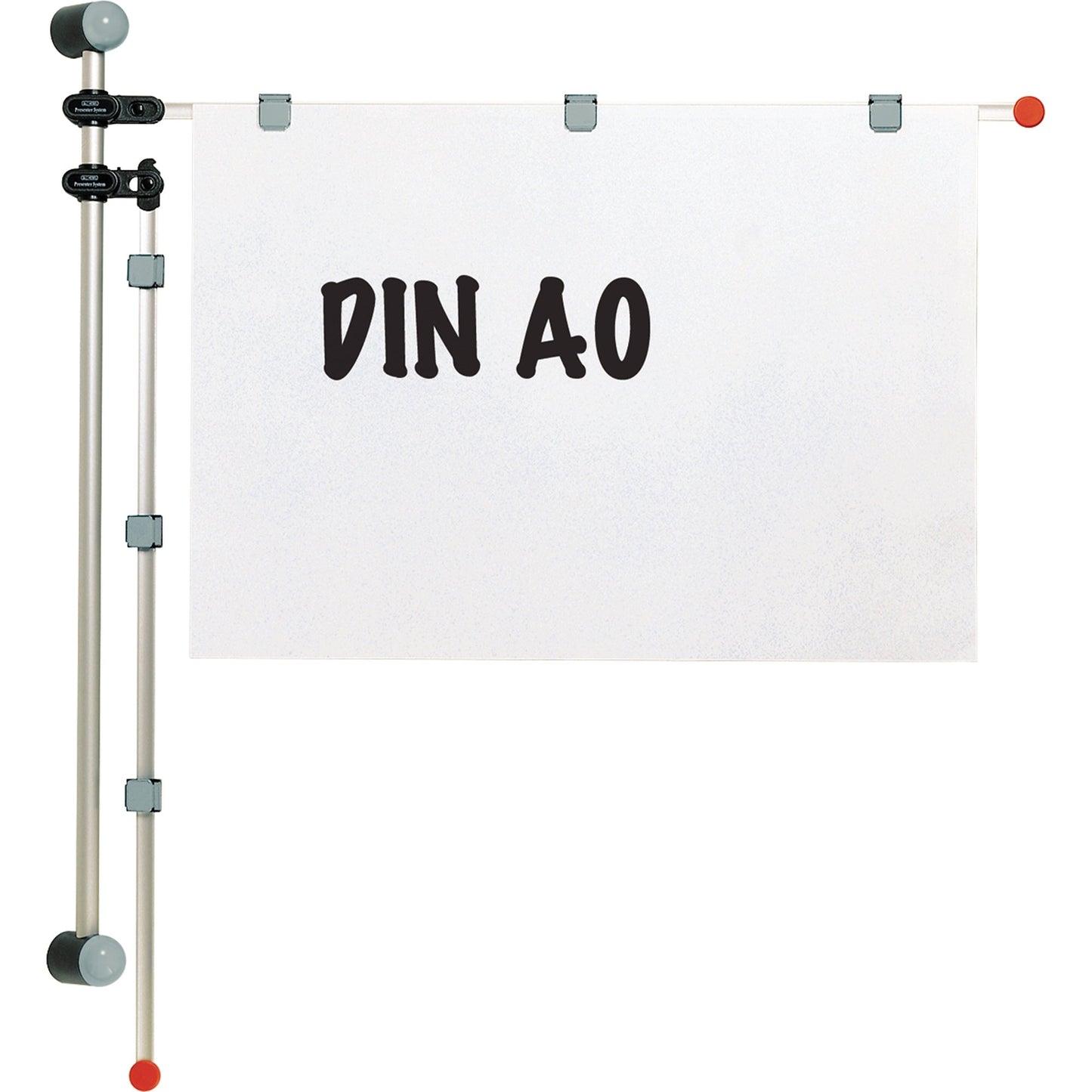MAUL Planhalter Wand 108 x 132 cm (H x L) nicht selbstklebend Aluminium grau
