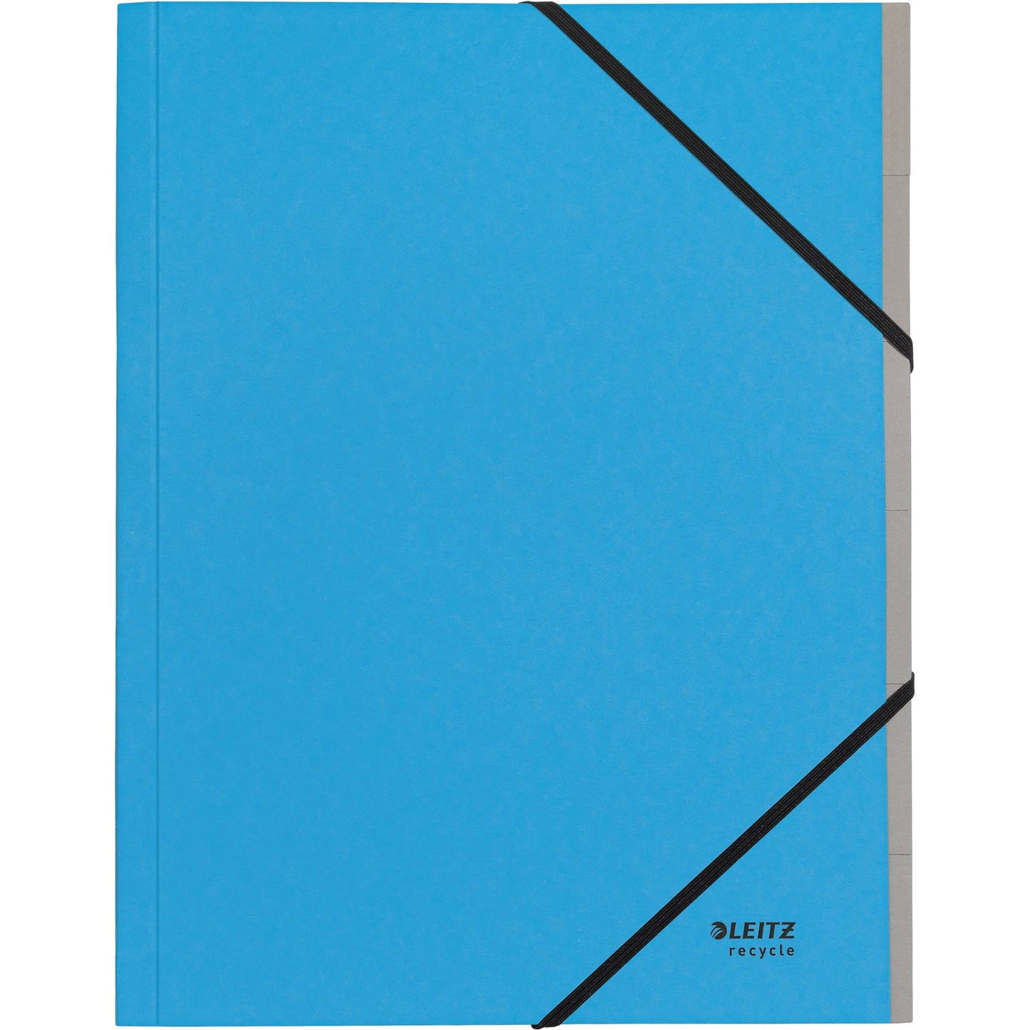 Leitz Ordnungsmappe Recycle DIN A4 275g/m² Karton, 100 % recycelt Farbe: blau Farbe des Fächerblocks: grau 6 Fächer