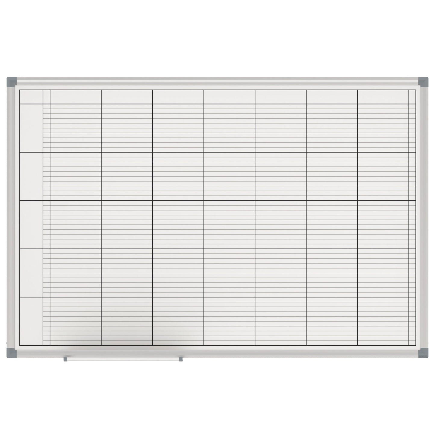 MAUL Mehrzweckplaner MAULstandard 90 x 60 cm (B x H) 7 Mitarbeiter/Projekte Aluminium aluminium
