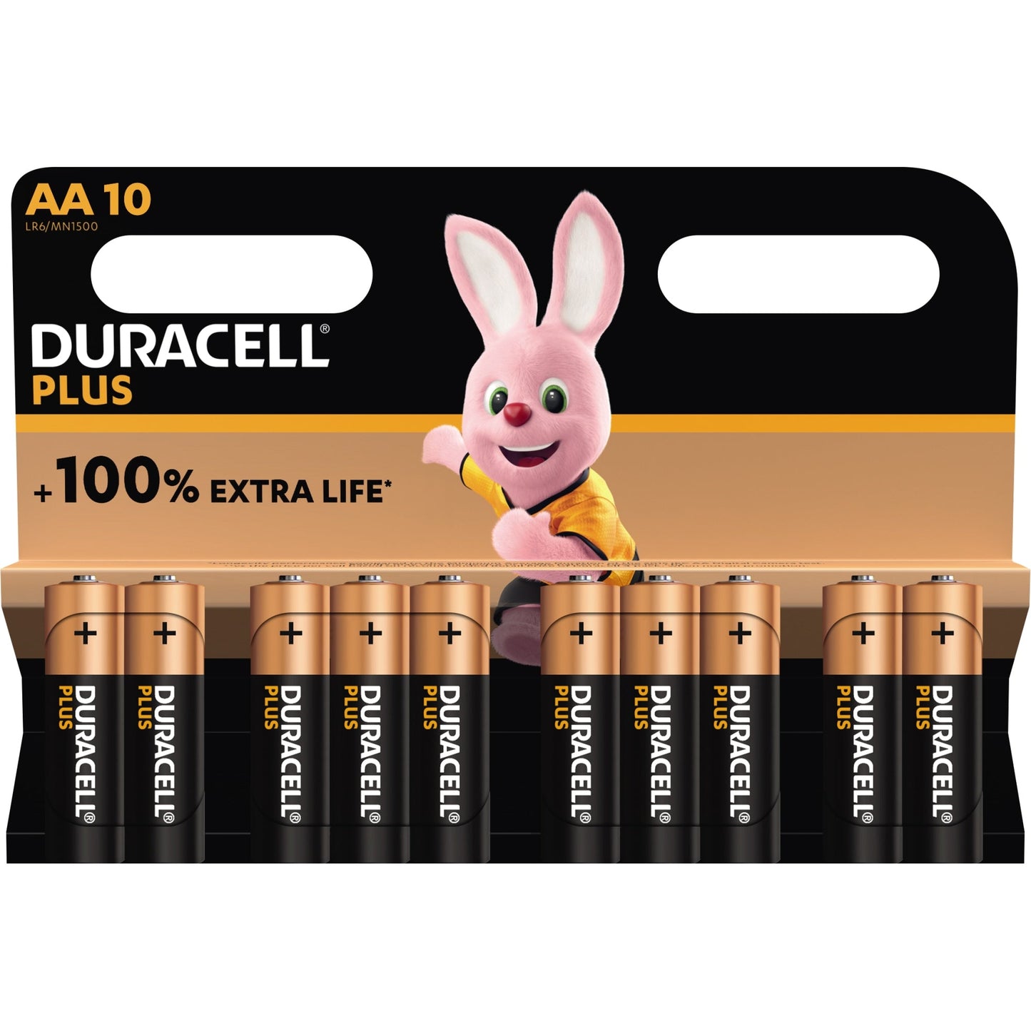 DURACELL Batterie Plus AA/Mignon LR6 Alkaline 1,5V 10 St./Pack.