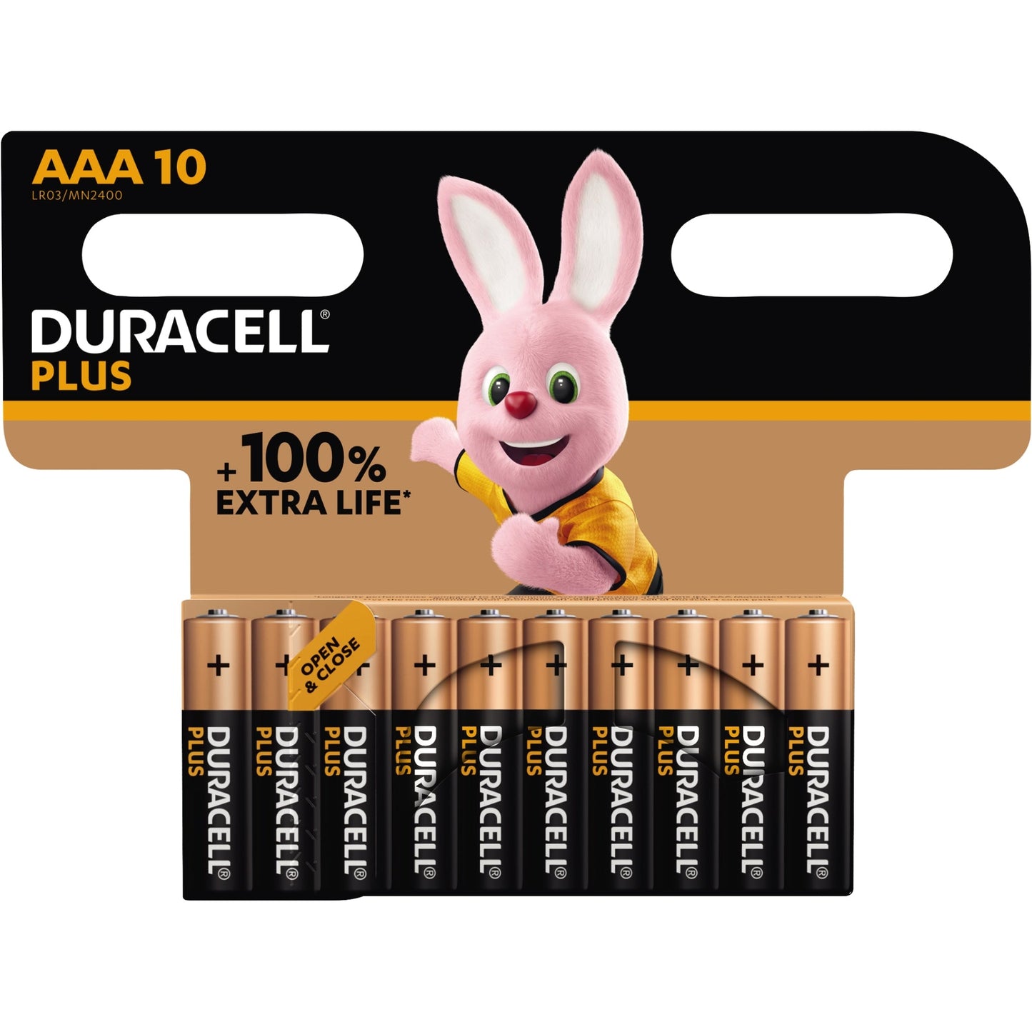 DURACELL Batterie Plus AAA/Micro LR03 Alkaline 1,5V 10 St./Pack.