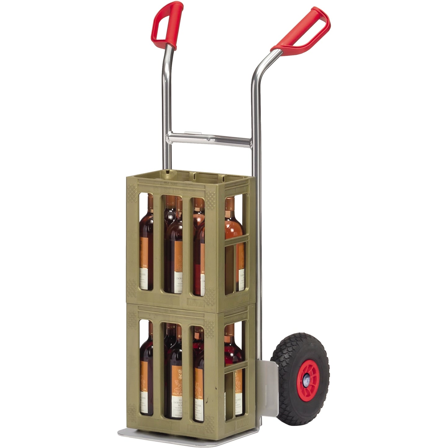 Fetra Sackkarre 57 x 115 cm (B x H) 150kg Aluminium silber/rot/schwarz