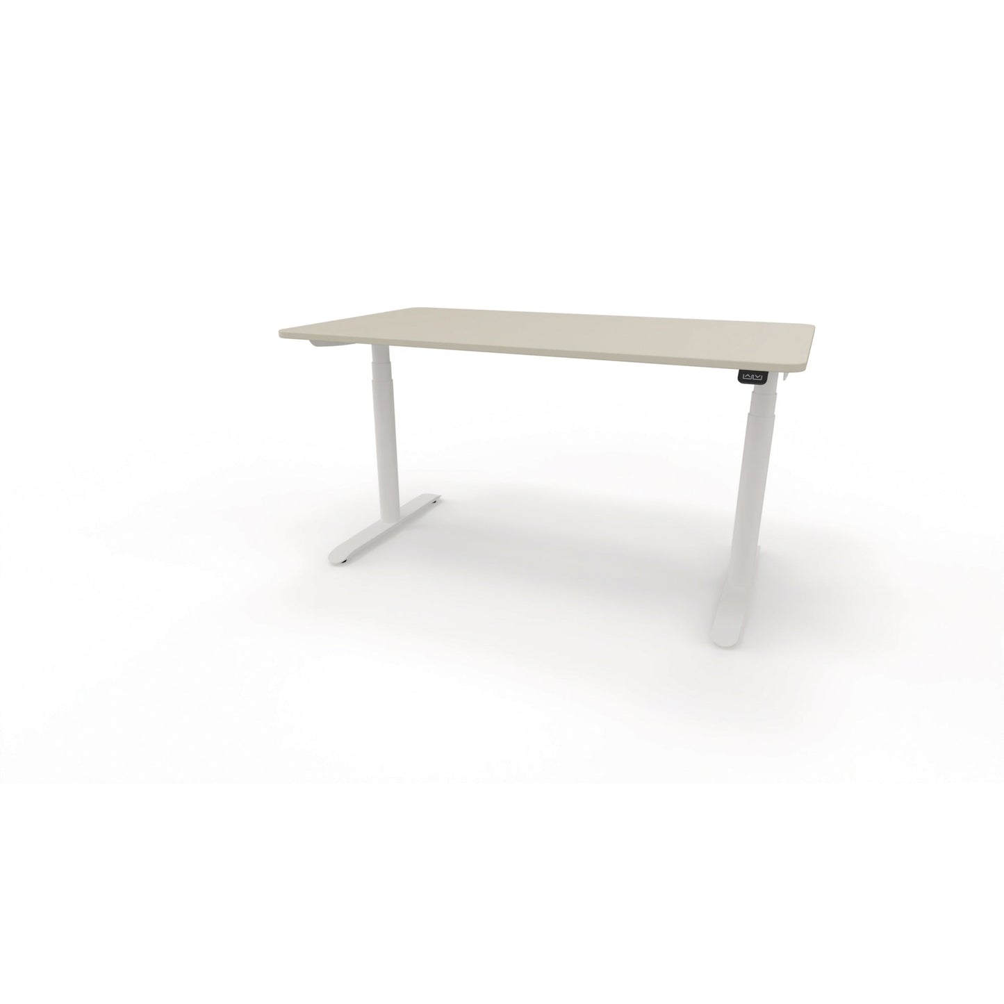 Schreibtisch se:lab e-desk Maße: 1.400 x 650-1.280 x 900 mm (B x H x T) Holz lichtgrau