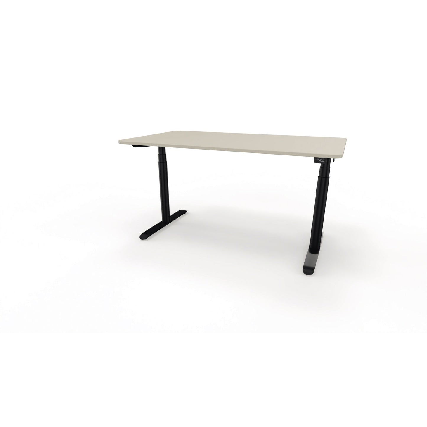 Schreibtisch se:lab e-desk Maße: 1.400 x 650-1.280 x 900 mm (B x H x T) Holz lichtgrau