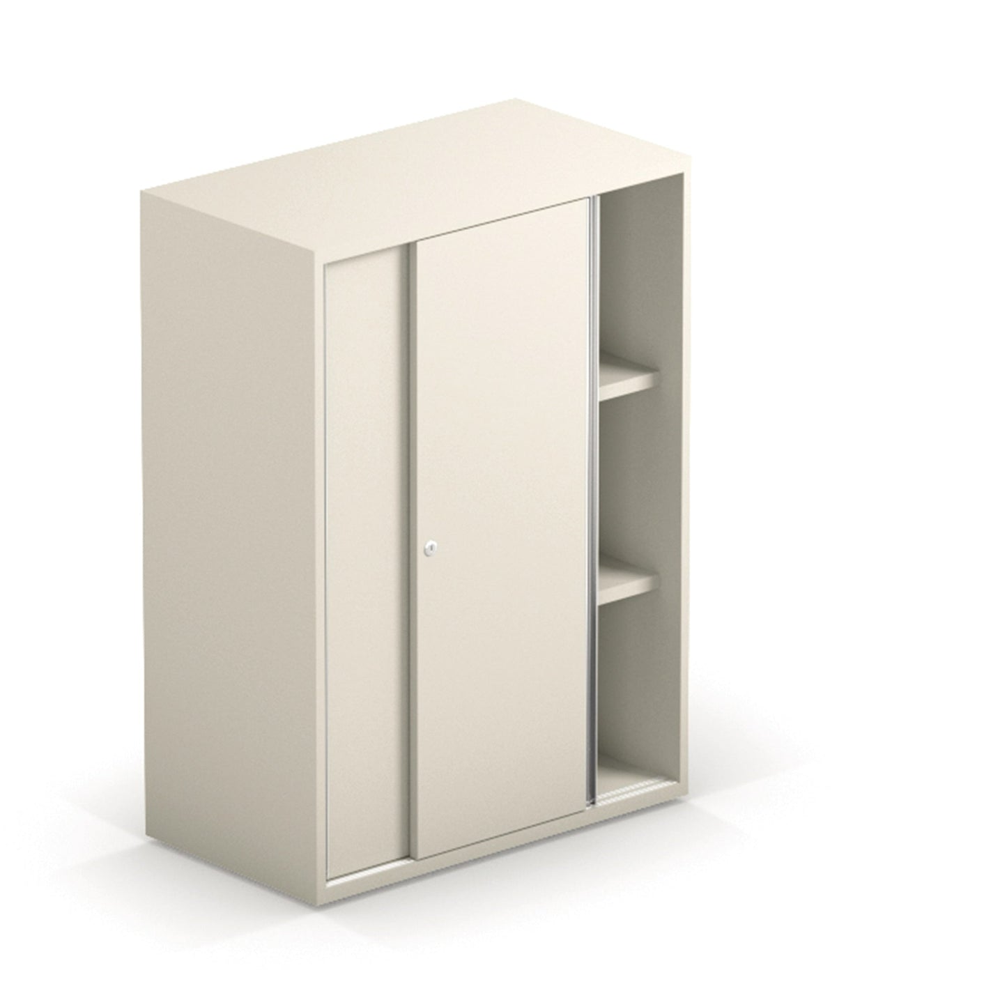 Schiebetürenschrank grand slam 800 x 1.148 x 436 mm (B x H x T) 2 Fachböden Holz naturweiß