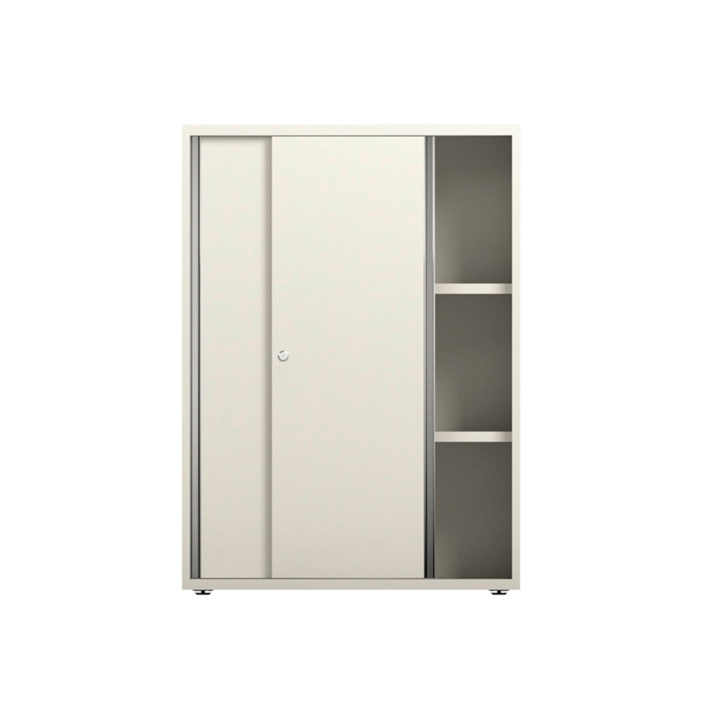 Schiebetürenschrank grand slam 800 x 1.148 x 436 mm (B x H x T) 2 Fachböden Holz naturweiß