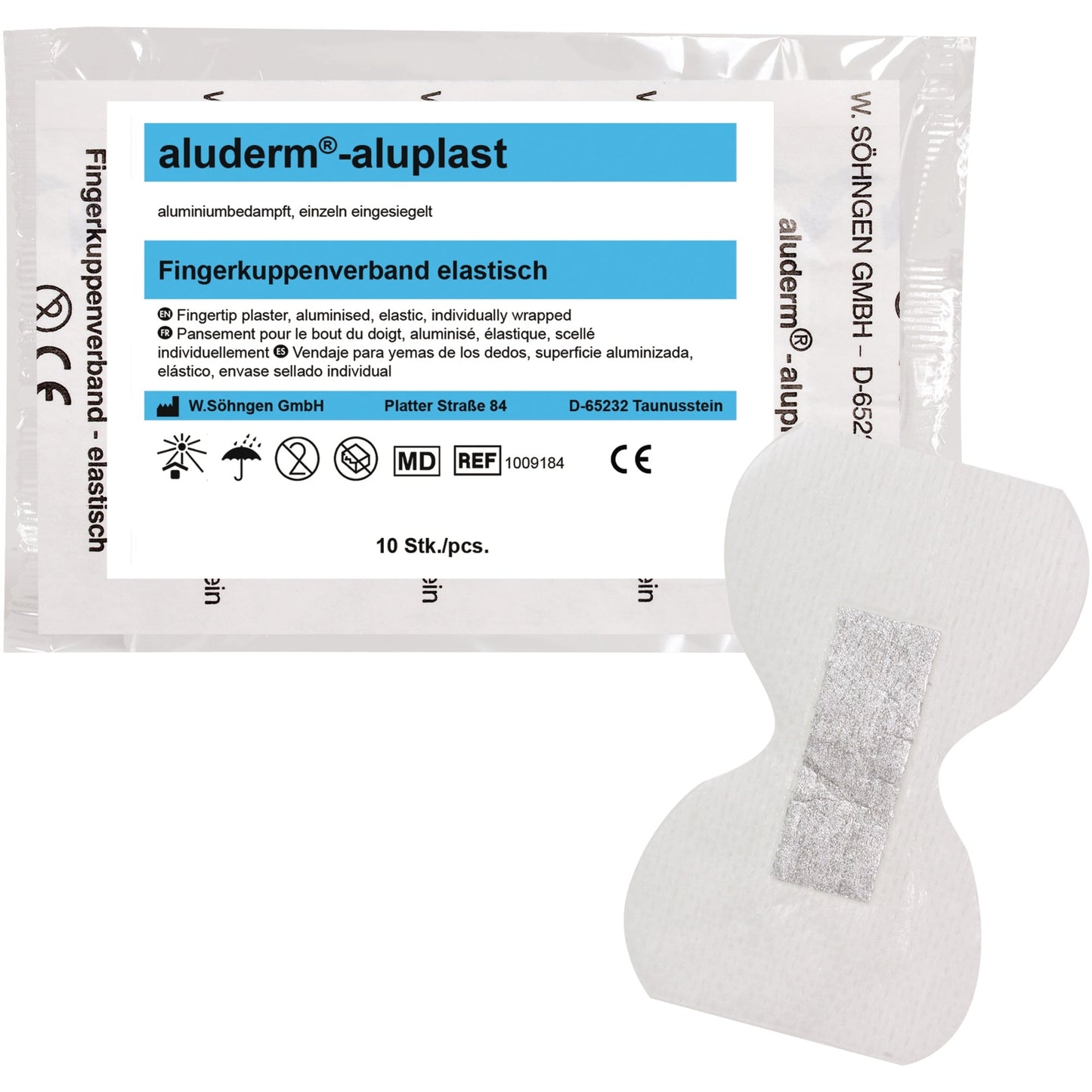 aluderm® Pflaster aluplast 4,3 x 7,2 cm (B x L) Polyestervlies, aluminiumbedampft weiß 10 St./Pack.
