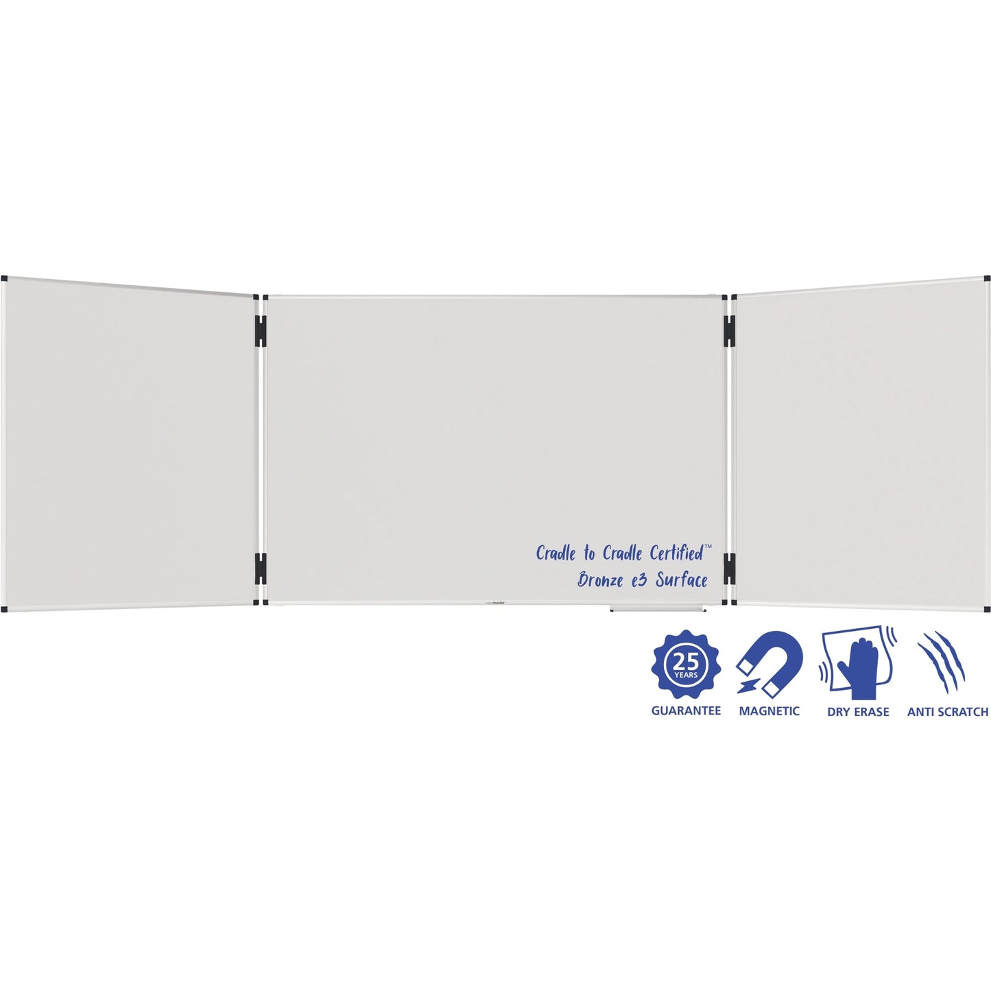Legamaster Klapptafel UNITE PLUS 150/300 x 100 cm (B x H) Stahl weiß