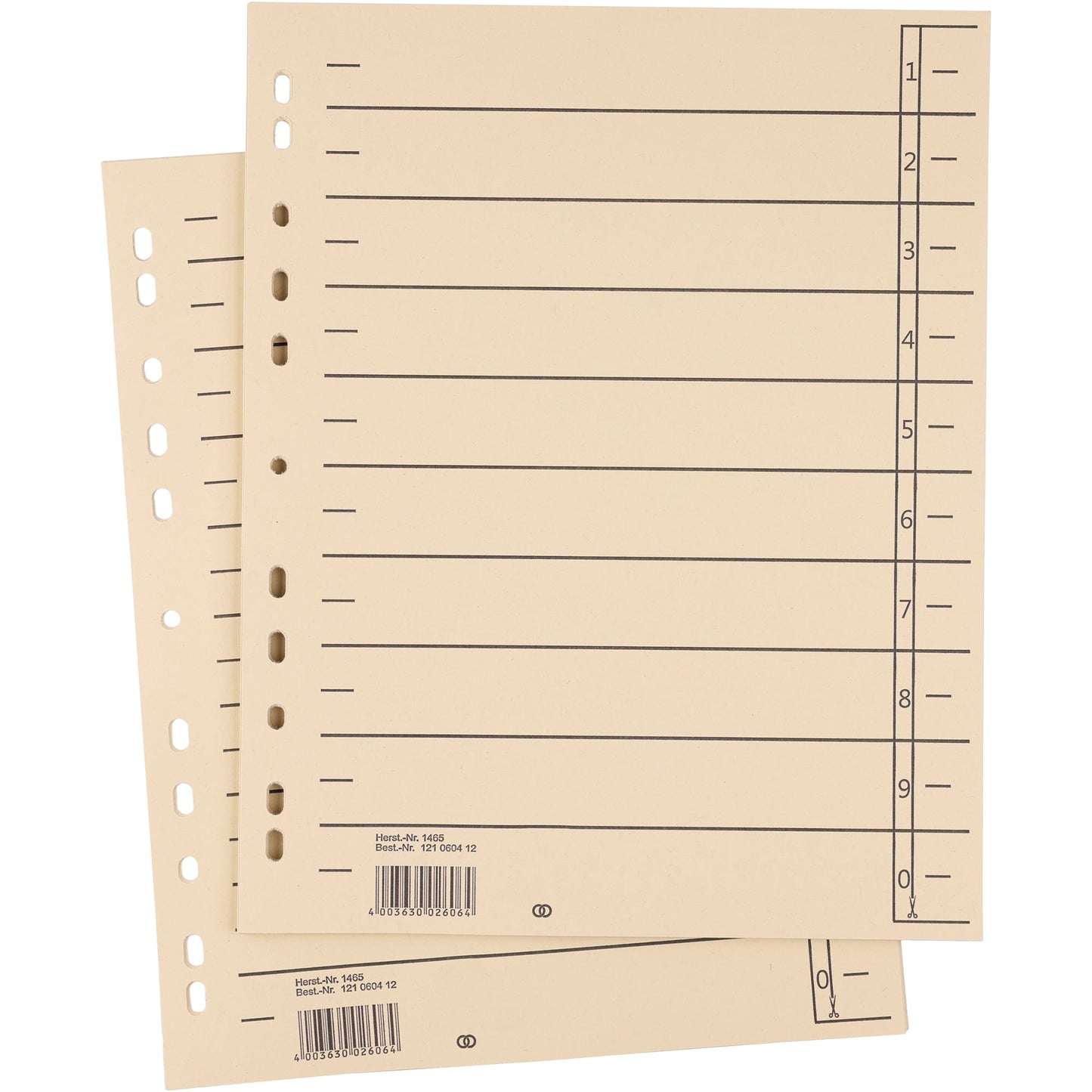 Soennecken Trennblatt oeco DIN A4 Recyclingkarton chamois 100 St./Pack.