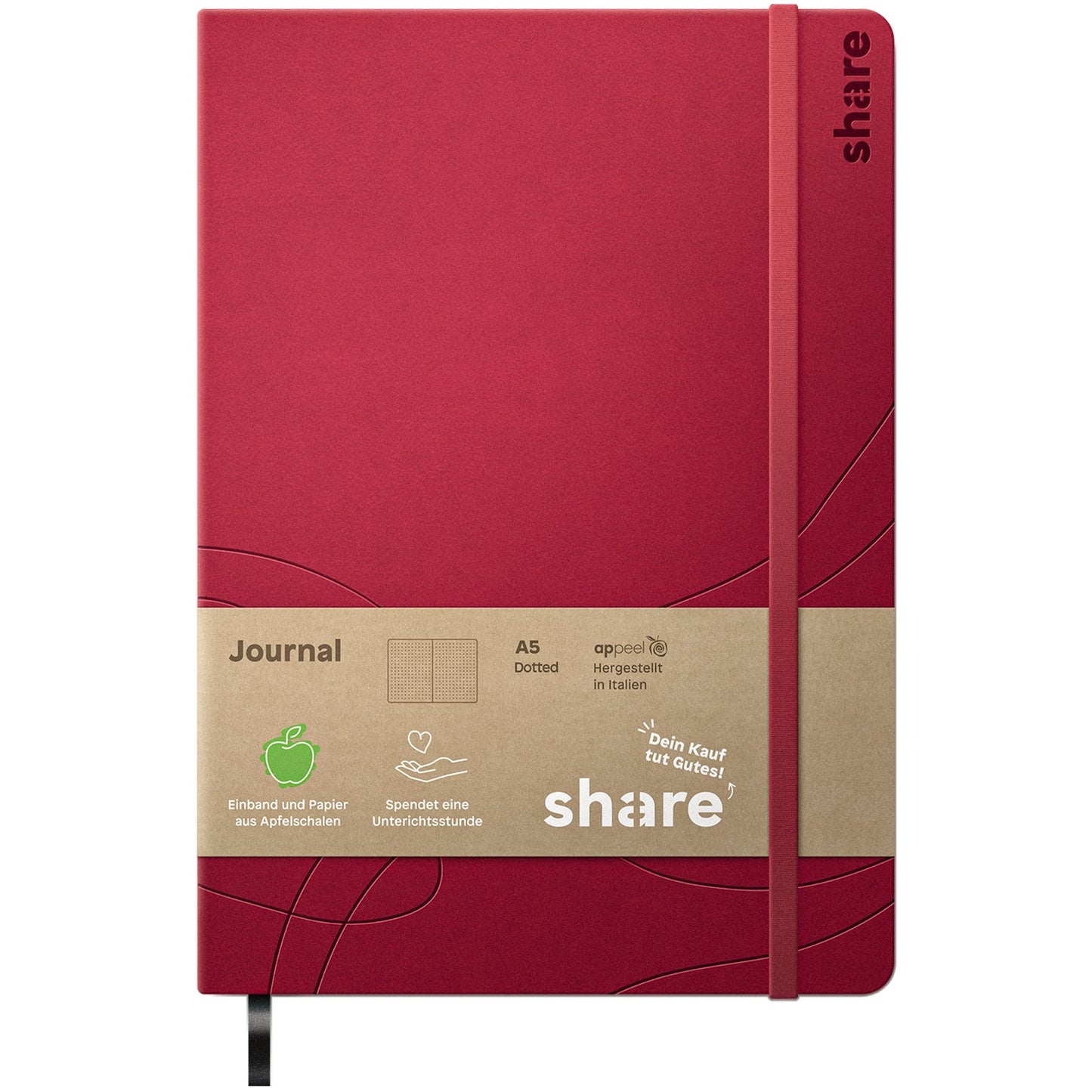 share Notizbuch DIN A5 punktkariert (dotted) rot 96 Bl.