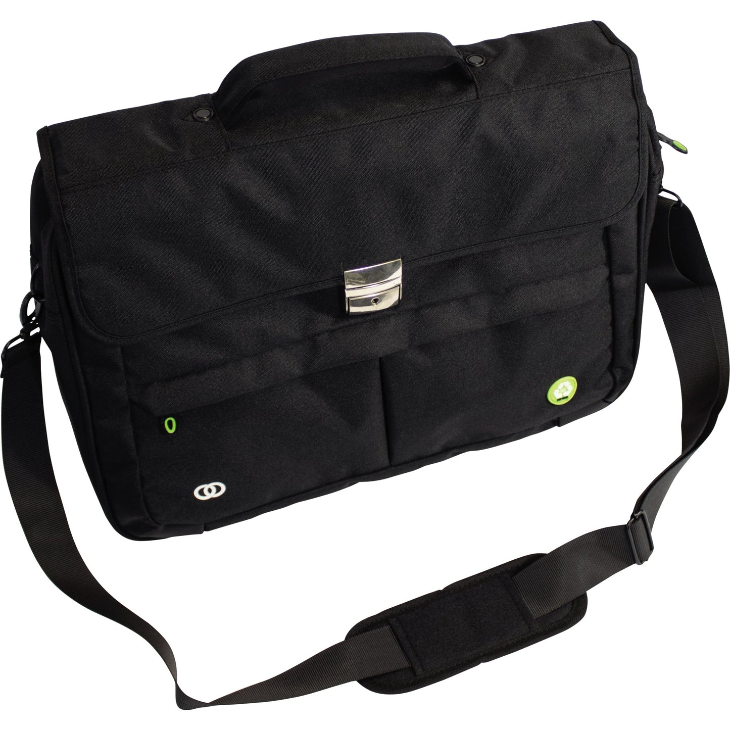 Soennecken Aktentasche oeco RPET Außenmaße: 43 x 34 x 12 cm (B x H x T) Steckverschluss PET, recycelt schwarz