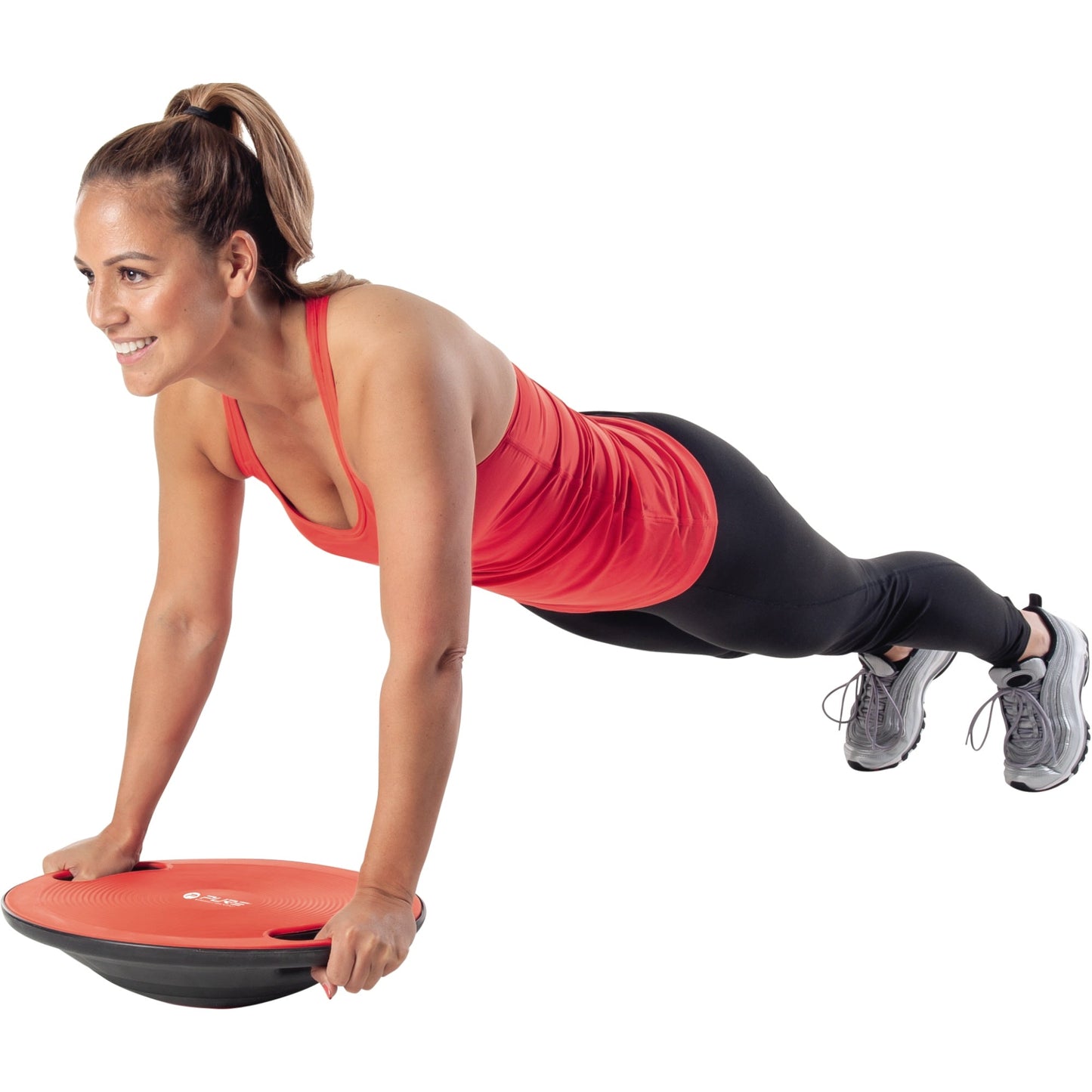 PURE2IMPROVE Balance Board 40 x 10 cm (Ø x H) 100kg Polypropylen schwarz/rot