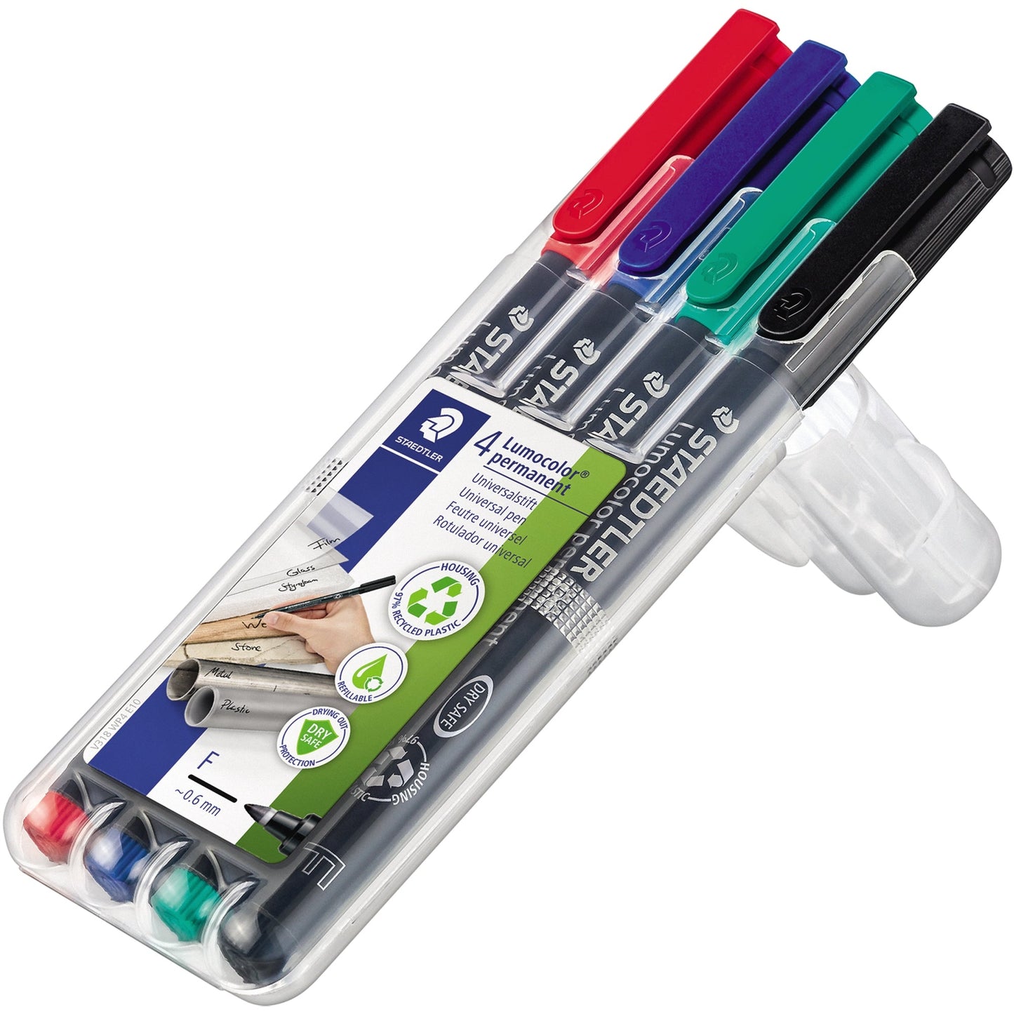 STAEDTLER® Folienstift Lumocolor® permanent 318 0,6mm farbig sortiert nicht dokumentenecht 4 St./Pack.