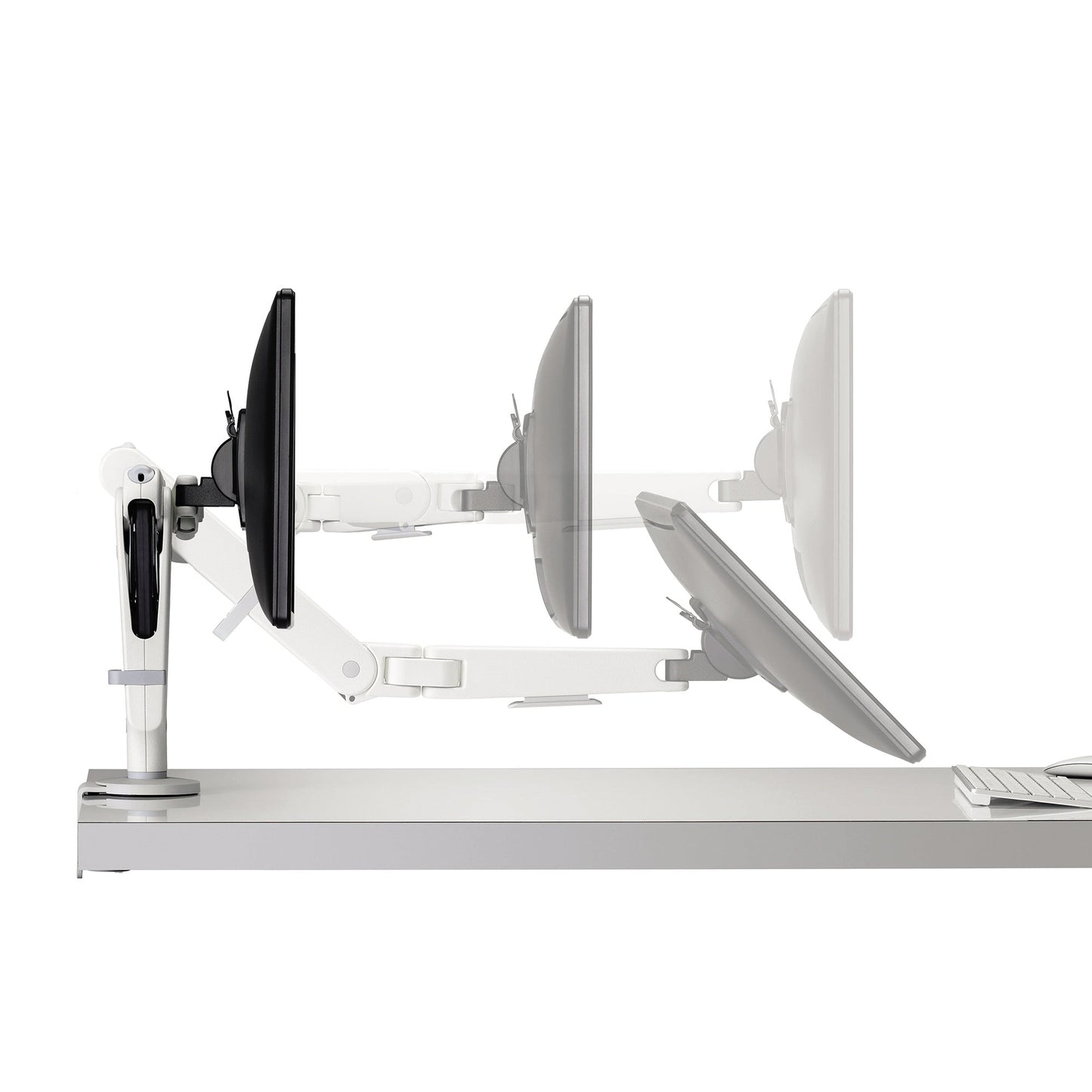 Ollin Monitorschwenkarm 9kg Aluminium/Stahl/Messing/Zink/Kunststoff weiß