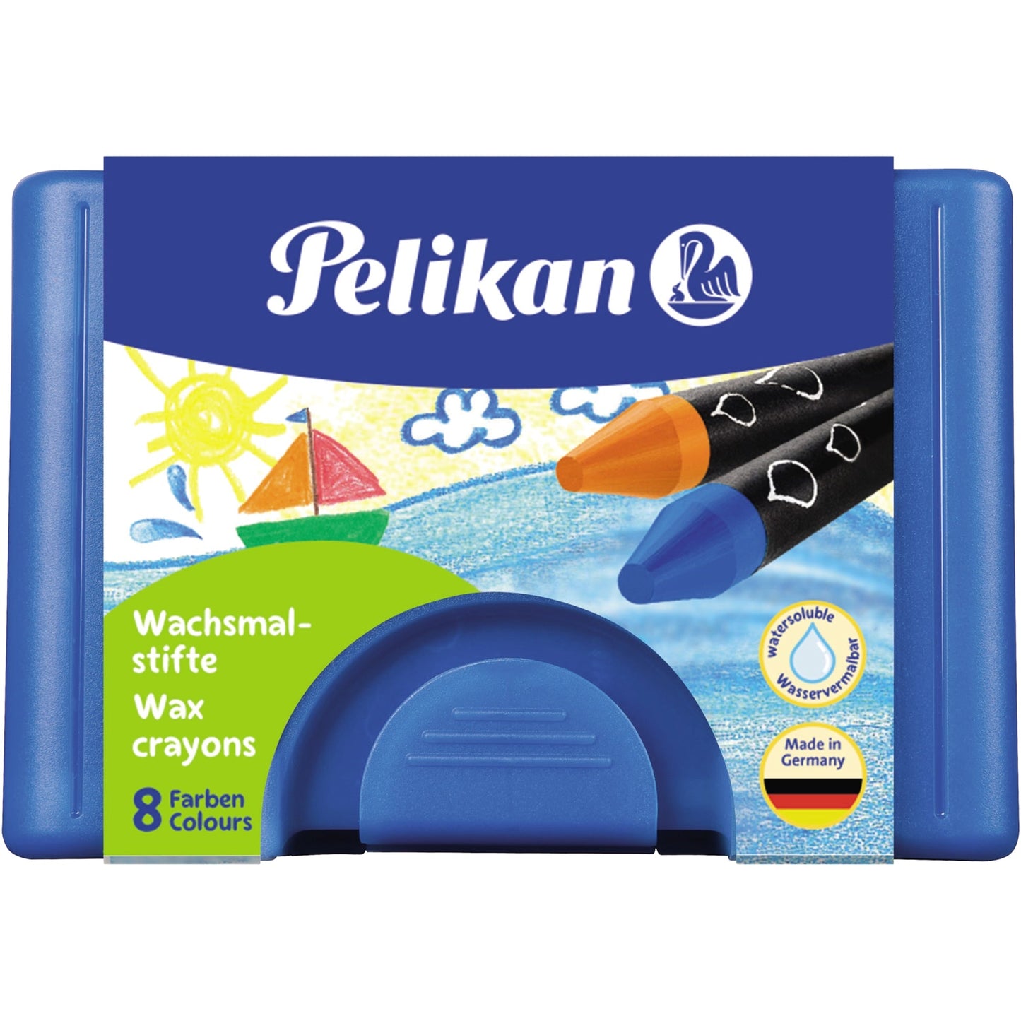 Pelikan Wachsmalstift 1,2 x 7,9 cm (Ø x L) farbig sortiert 8 St./Pack.