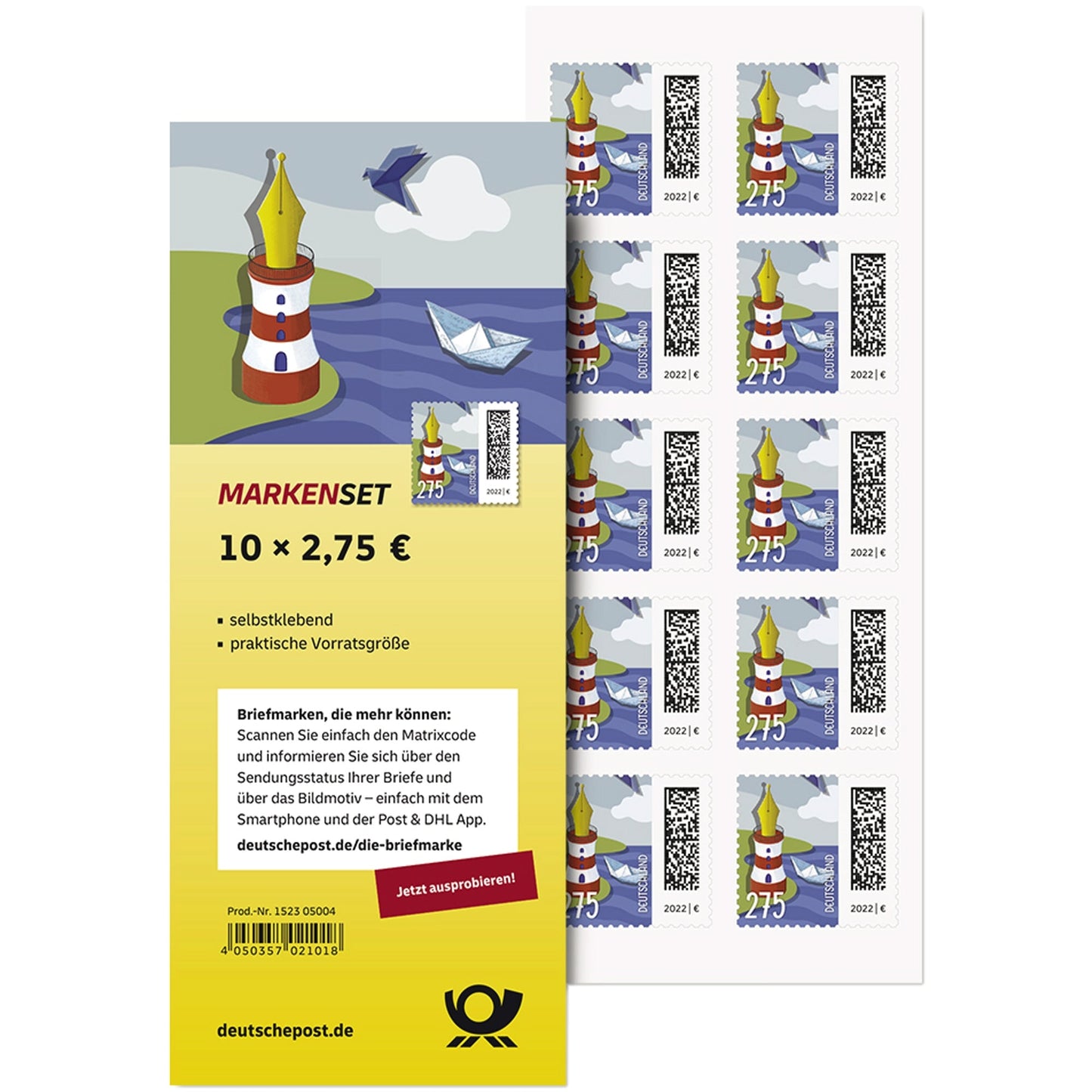 Briefmarke Welt der Briefe 2,75 Euro selbstklebend freie Motivauswahl nicht möglich 10 St./Pack.