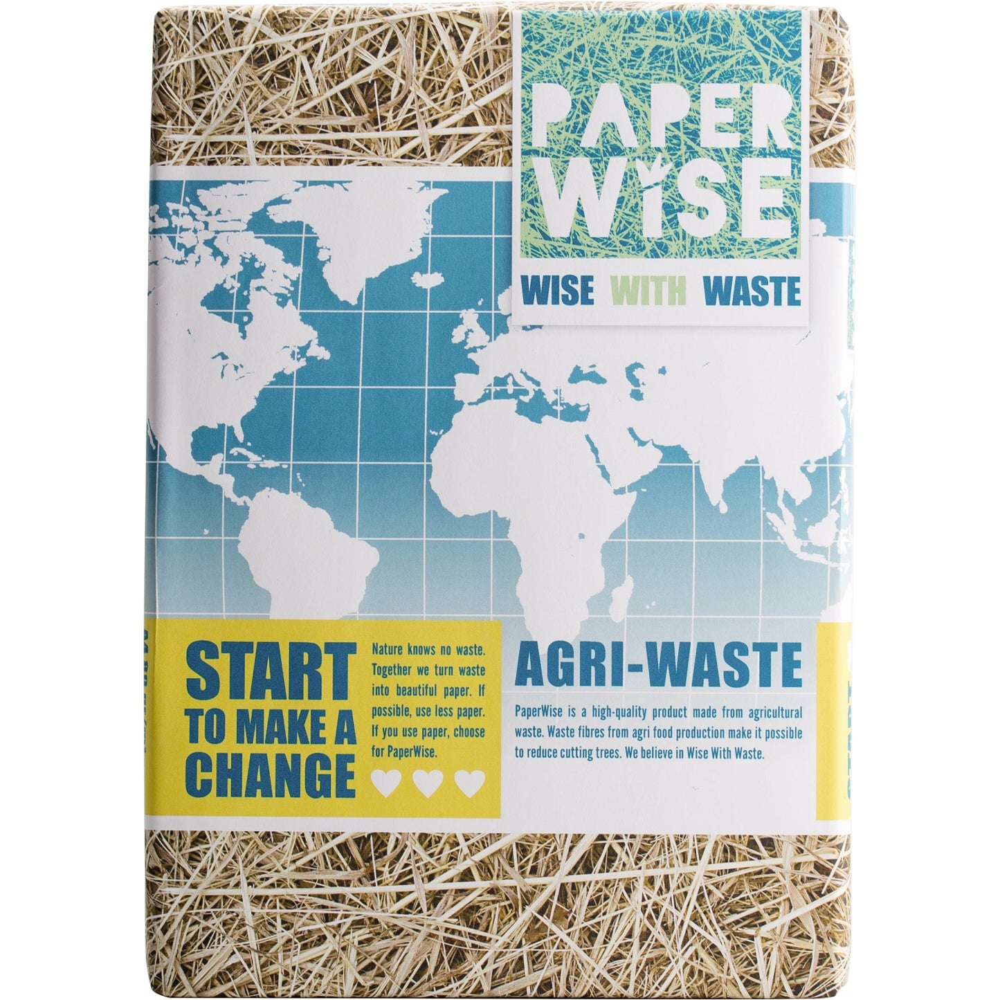 PaperWise Kopierpapier DIN A4 80g/m² elementar chlorfrei gebleicht 55 % landwirtschaftlichen Abfällen weiß 500 Bl./Pack.