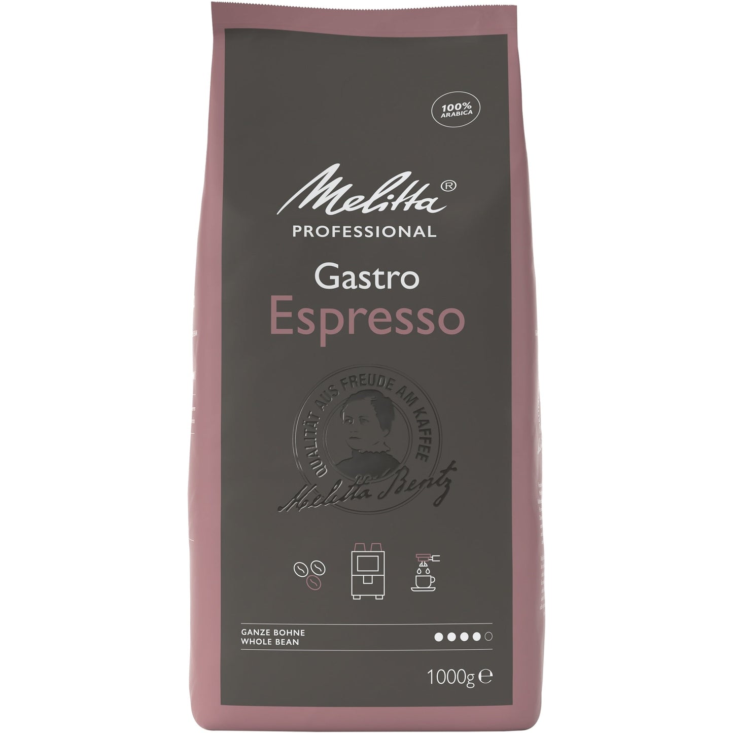 Melitta Espresso Gastronomie intensiv vollmundig ganze Bohne 1.000 g/Pack.