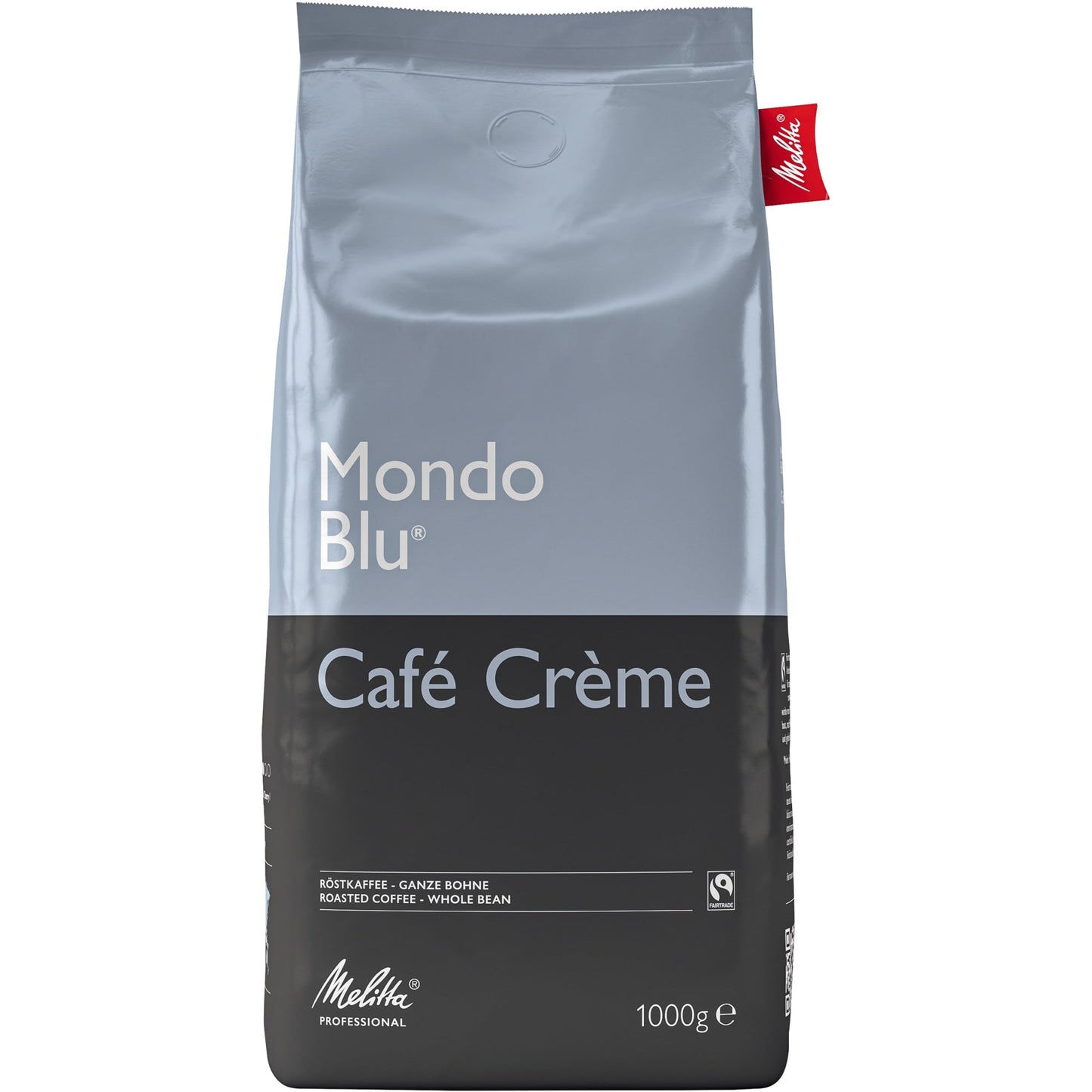 Melitta Kaffee Mondo Blu® Café Crème 50 % Arabica, 50 % Robusta ganze Bohne 1.000 g/Pack.