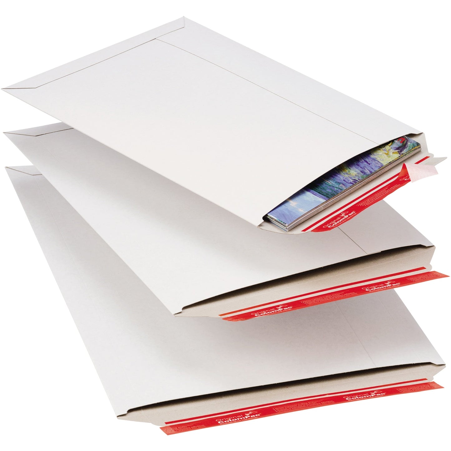 ColomPac® Versandtasche Rigid 260 x 345 x -30 mm (B x H x T) mit Haftklebung ohne Fenster ohne Fadenverstärkung weiß