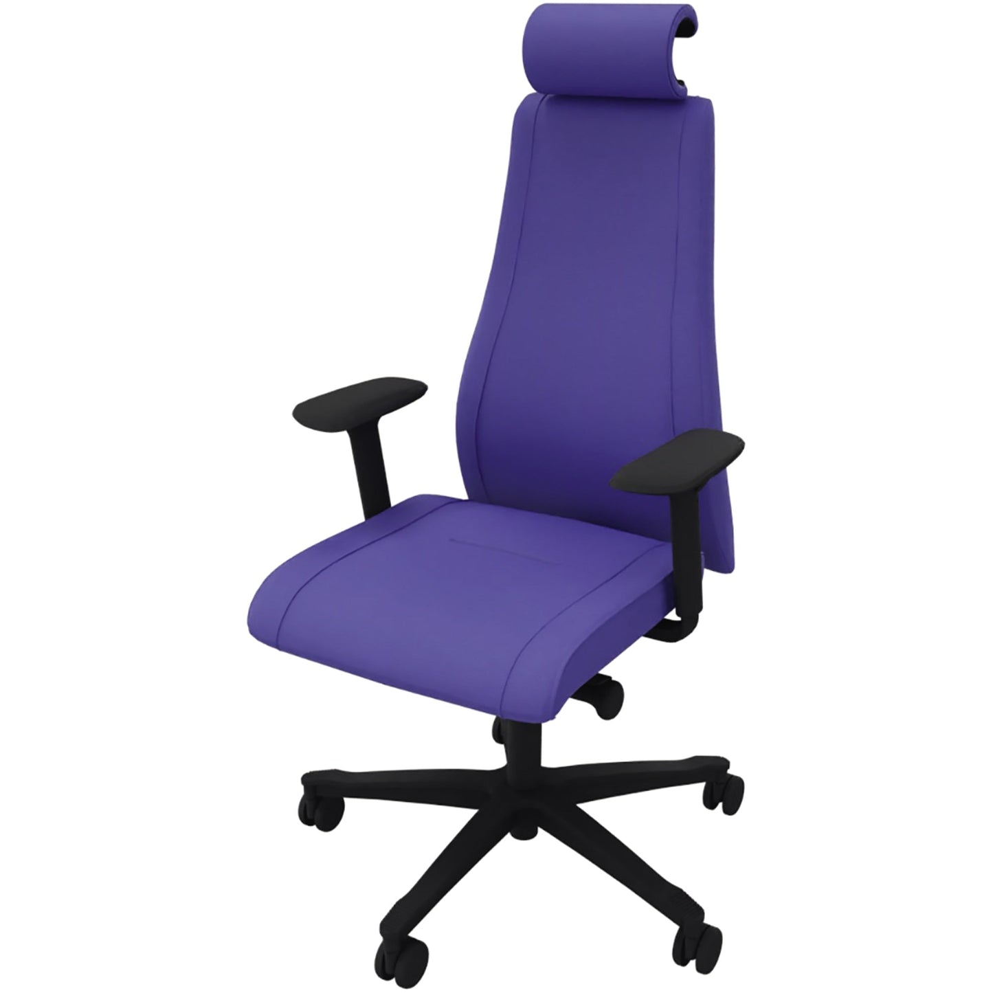 NowyStyl Bürodrehstuhl Viden Pro 41-53cm Synchronmechanik Rolle hart gebremst (für Teppichboden) Kunststoff blau