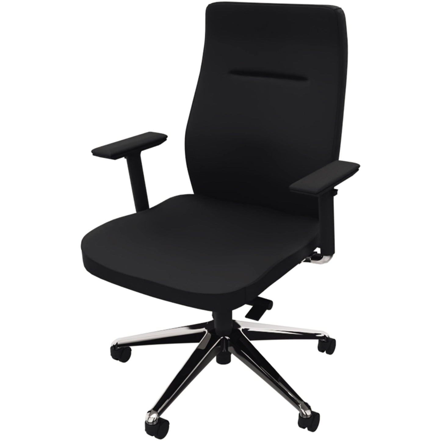 NowyStyl Bürodrehstuhl Nero Up 47-59,5cm Synchronmechanik Rolle universell (für Hart- und Teppichböden) Aluminium schwarz