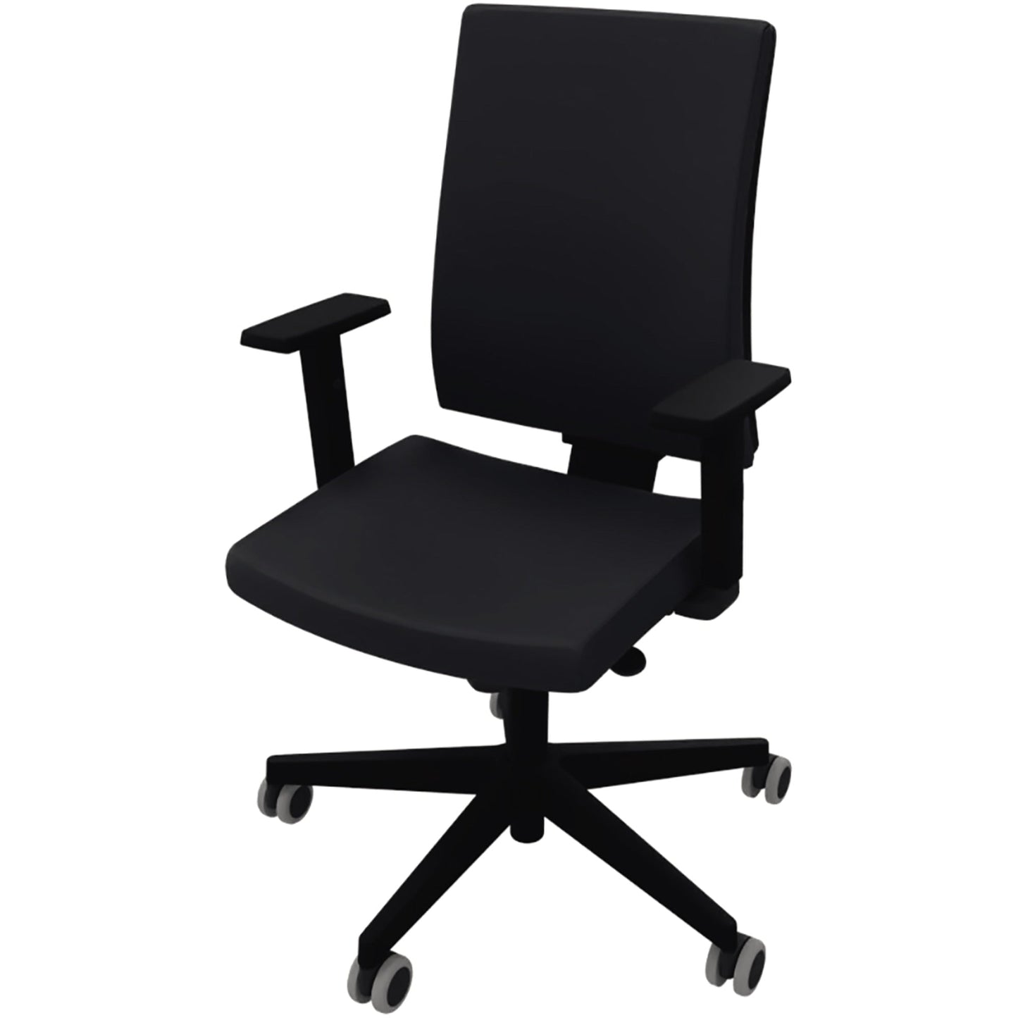 NowyStyl Bürodrehstuhl Navigo 42-54,5cm Synchronmechanik Rolle ungebremst (für Teppichboden) Kunststoff schwarz