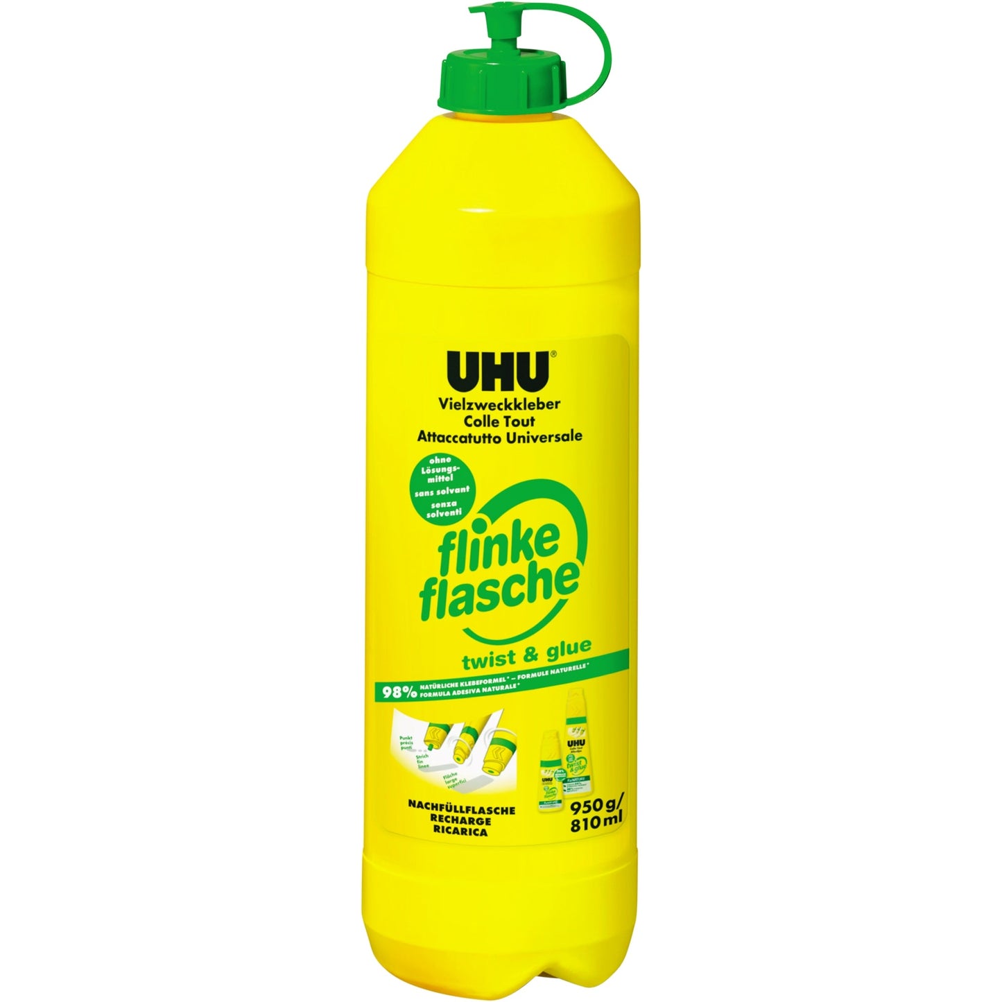UHU® Nachfüllflasche Alleskleber flinke Flasche ReNATURE Flasche 950g